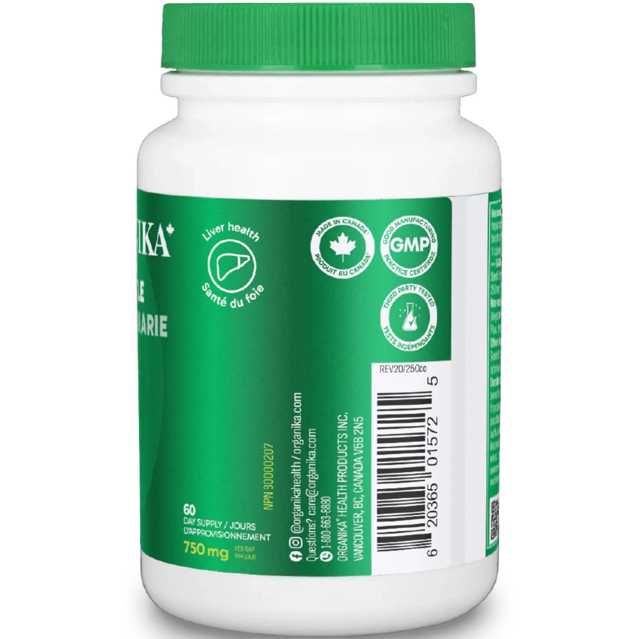 Organika Milk Thistle 250mg Capsules - Image 8