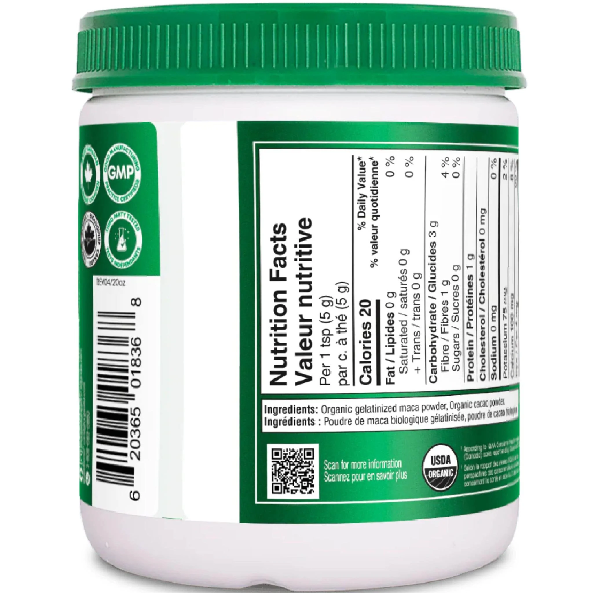 Organika Organic Maca + Cacao Powder (Gelatinized), 200g (NEW!) - Image 4