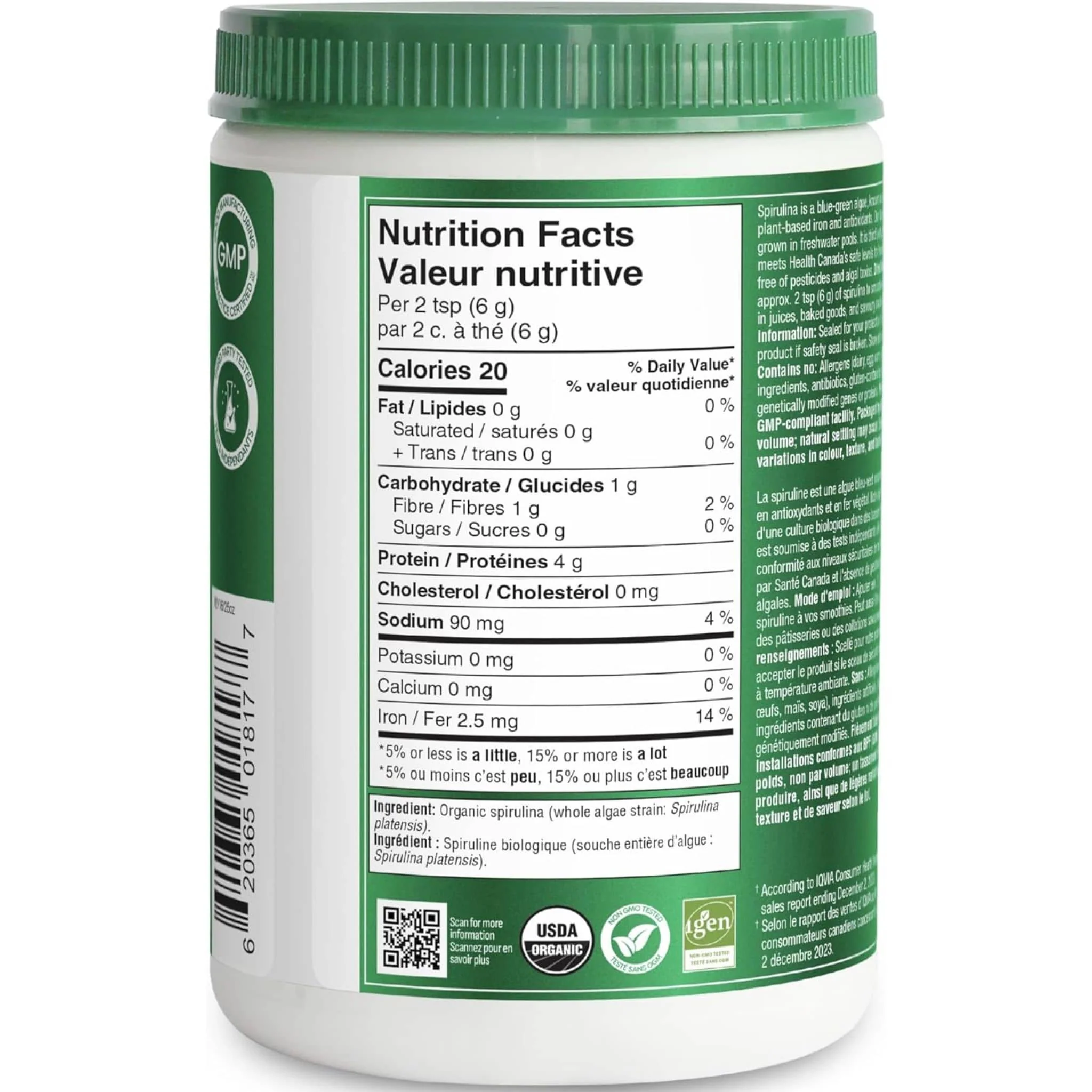 Organika Organic Spirulina Powder 100% Pure (Blue-Green Algae) - Image 12