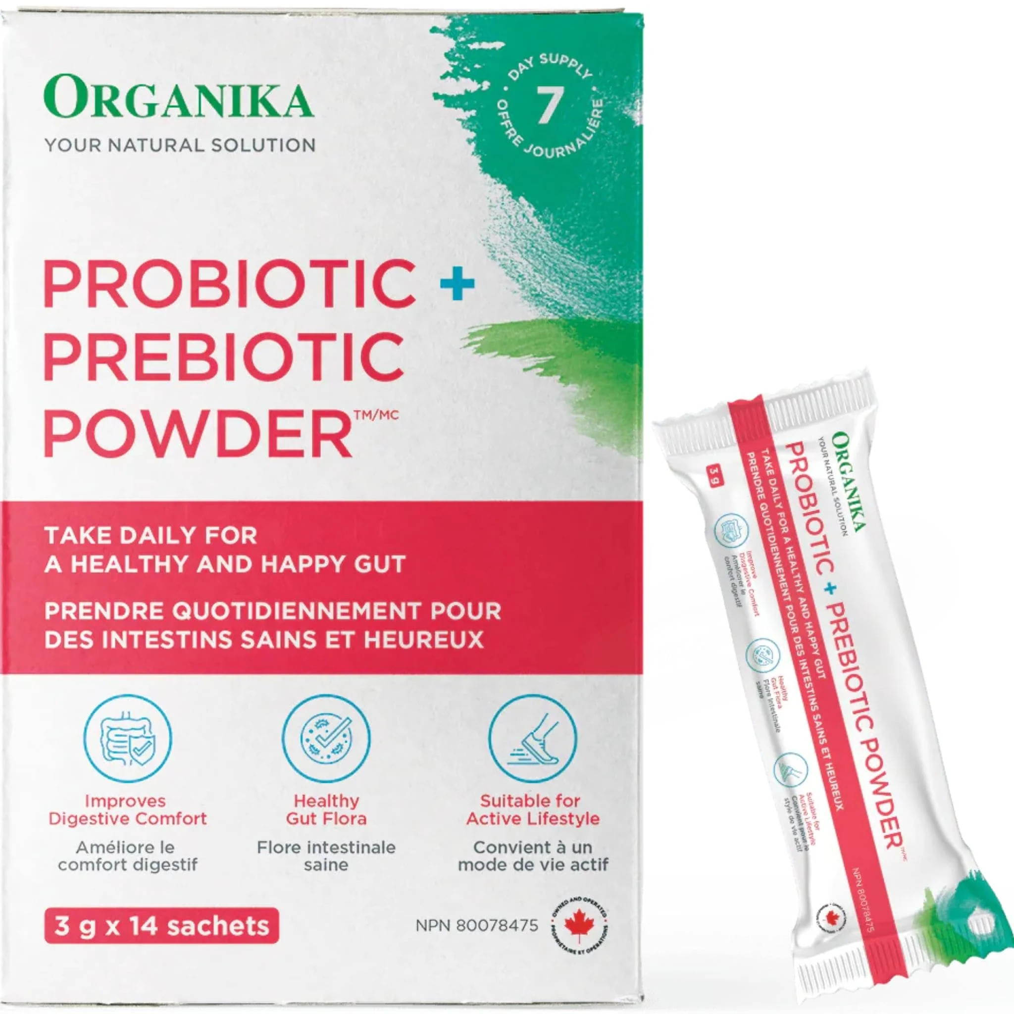 Organika Probiotic and Prebiotic Powder, 3g x 14 Sachets - Image 2