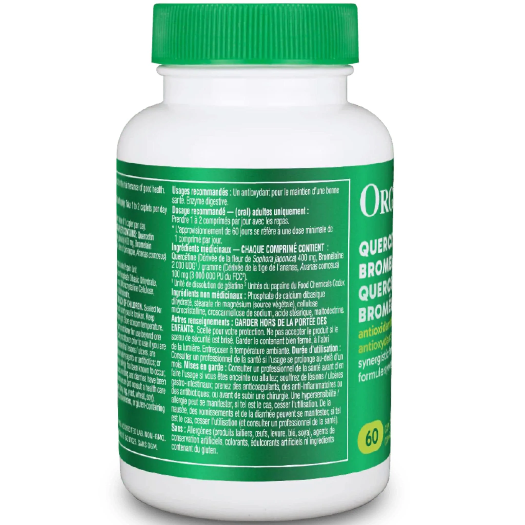 Organika Quercetin With Bromelain 500mg Caplets, Seasonal Allergy Support, Reduce Inflammation, Sinus Relief - Image 3