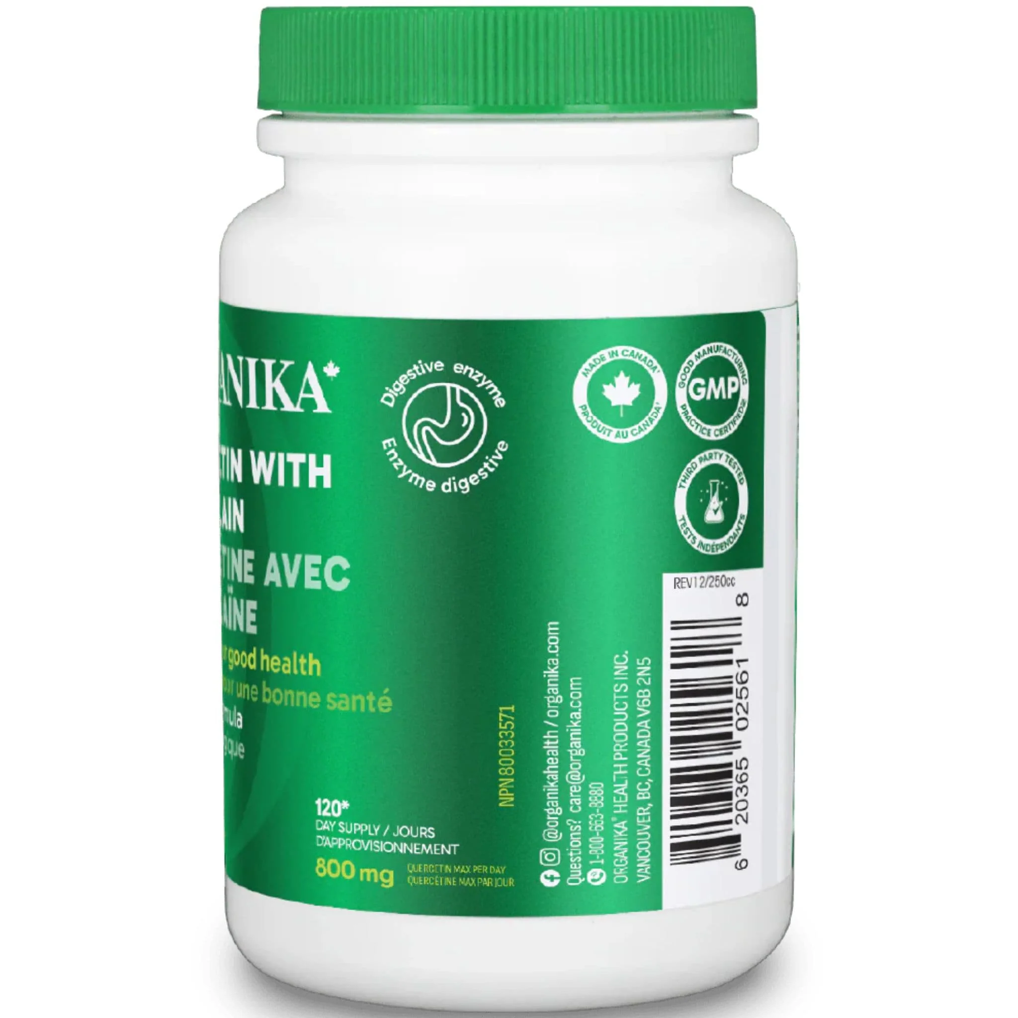 Organika Quercetin With Bromelain 500mg Caplets, Seasonal Allergy Support, Reduce Inflammation, Sinus Relief - Image 9