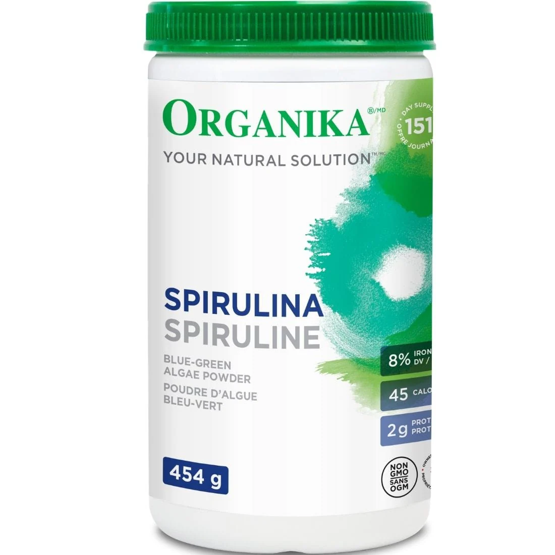 Organika Spirulina Powder 100% Pure (Blue-Green Algae), 454g - Image 2