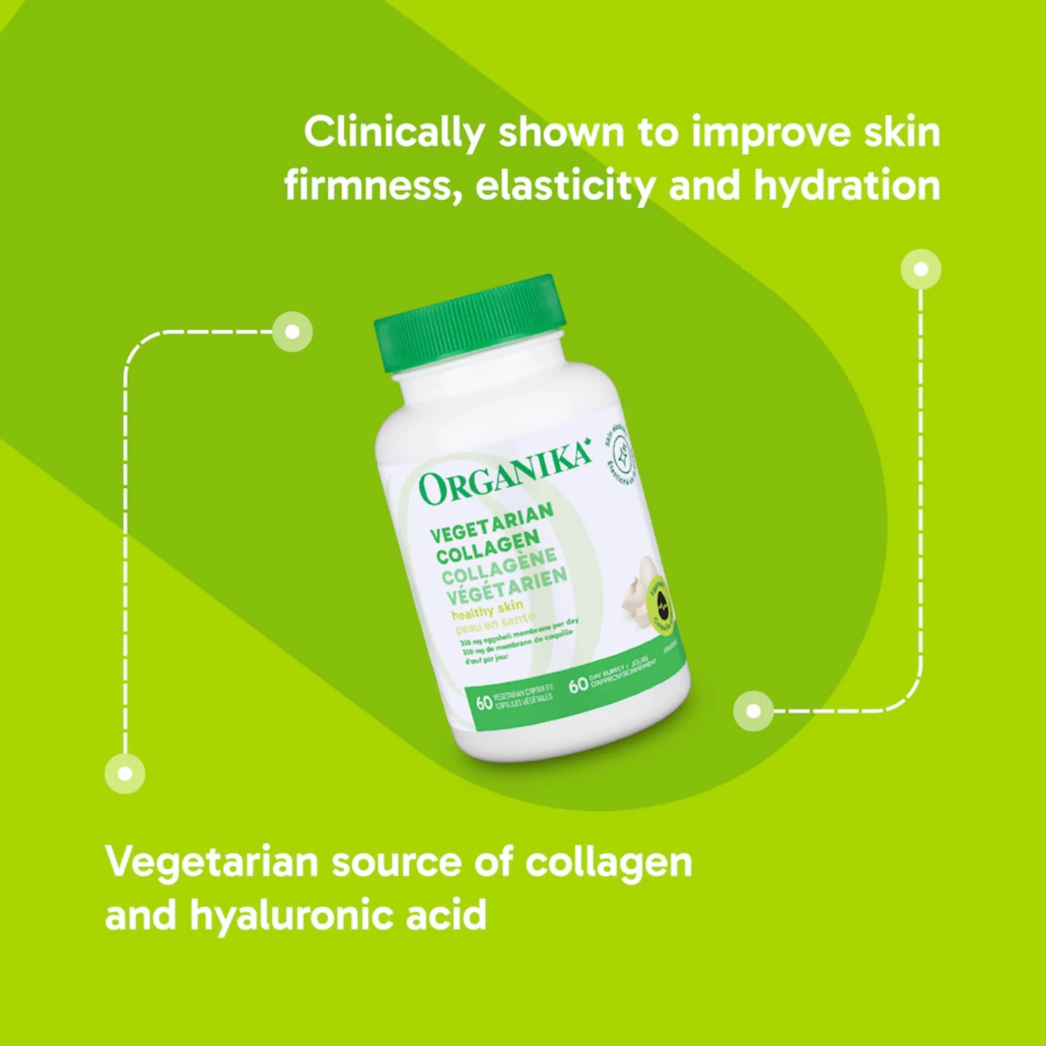 Organika Vegetarian Collagen, Eggshell Membrane, 60 Vegetarian Capsules - Image 10