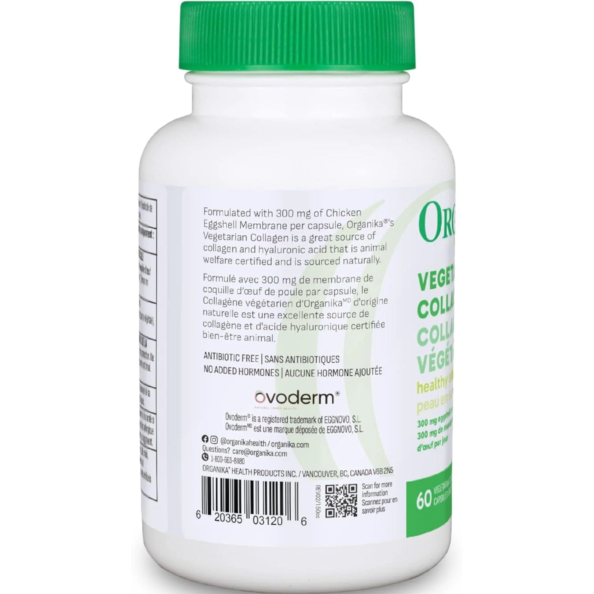 Organika Vegetarian Collagen, Eggshell Membrane, 60 Vegetarian Capsules - Image 4