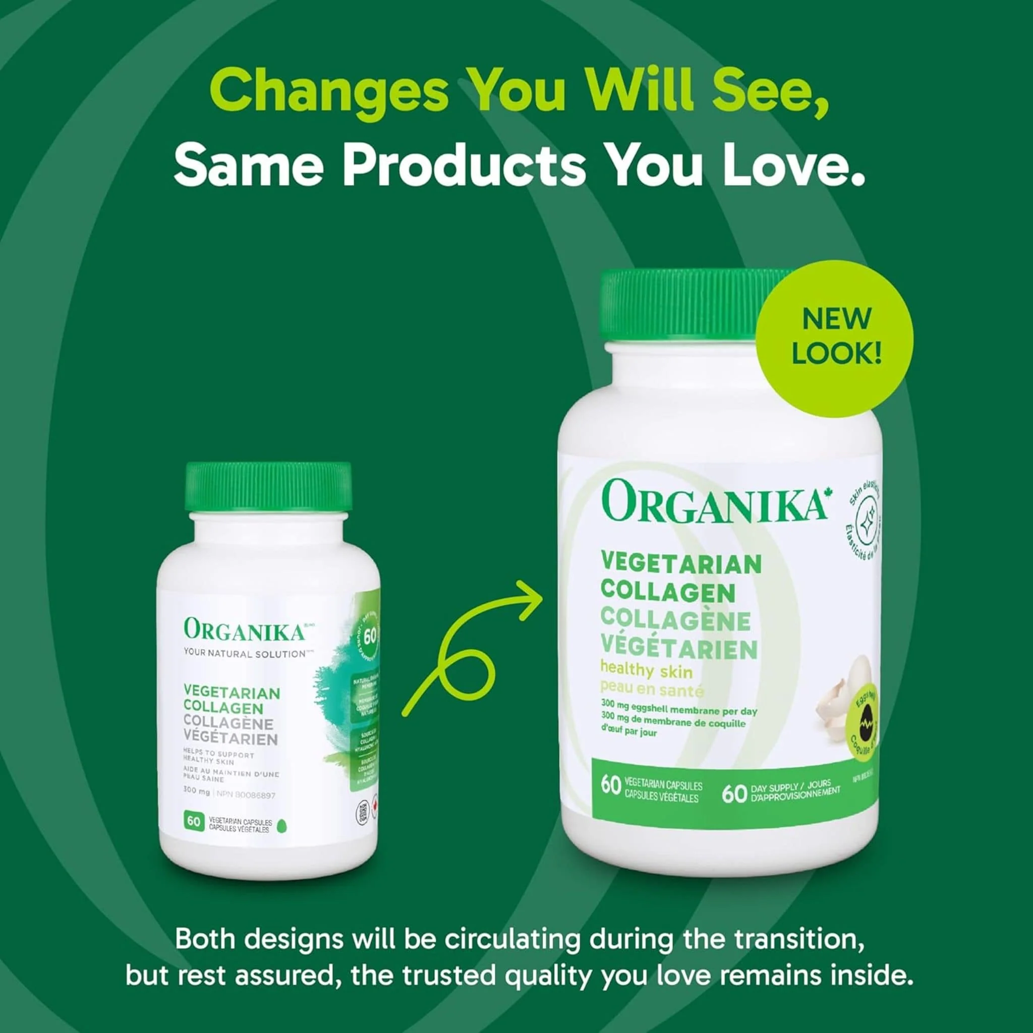 Organika Vegetarian Collagen, Eggshell Membrane, 60 Vegetarian Capsules - Image 5