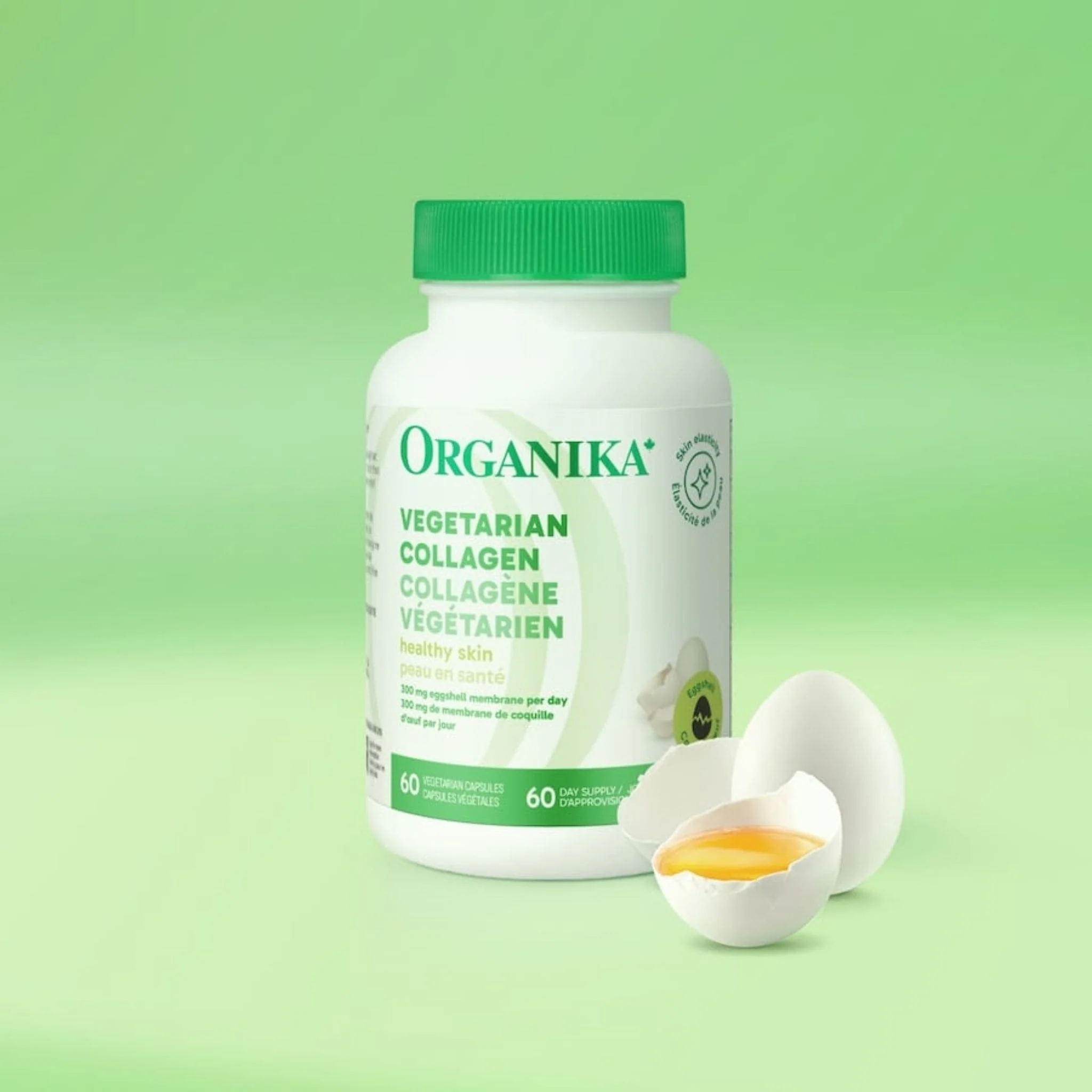 Organika Vegetarian Collagen, Eggshell Membrane, 60 Vegetarian Capsules - Image 9