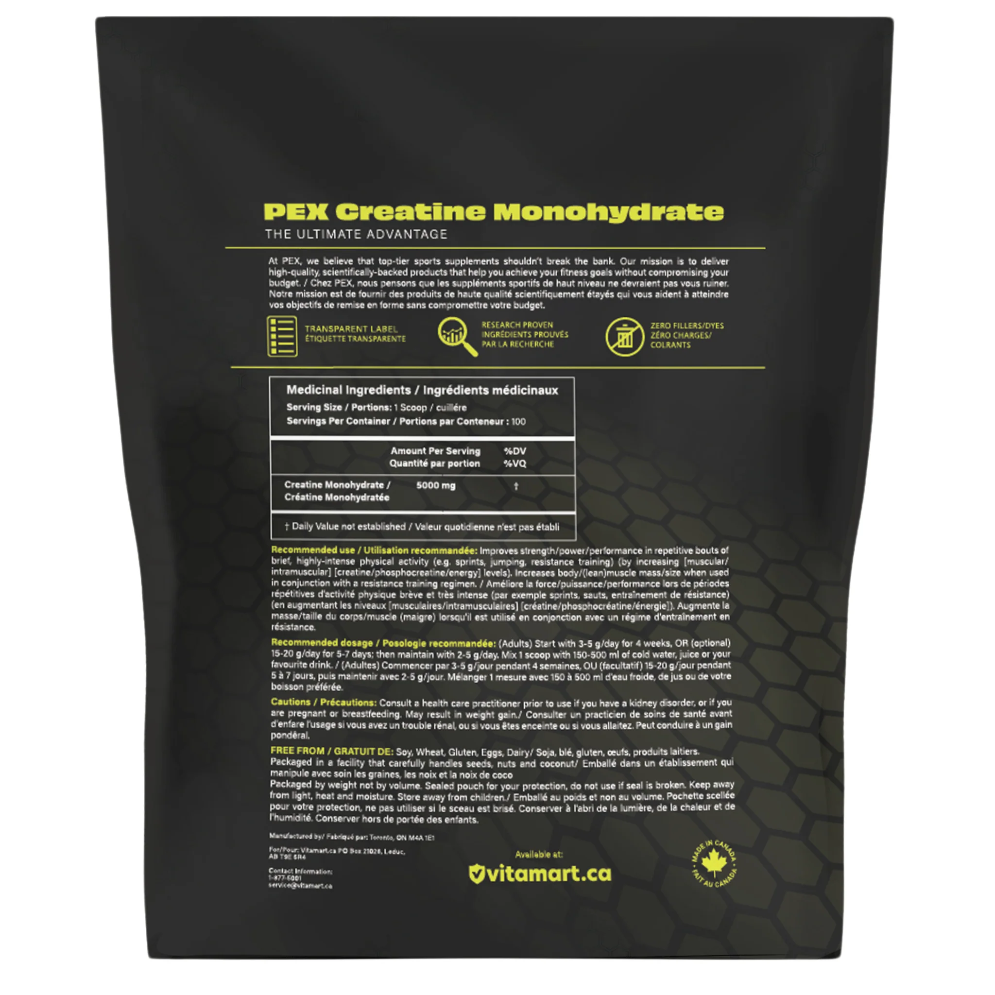PEX 100% Pure Micronized Creatine Monohydrate Powder, Pharmaceutical Grade, Builds Lean Muscle, Boosts Strength, Increases Performance, 500g - Image 2