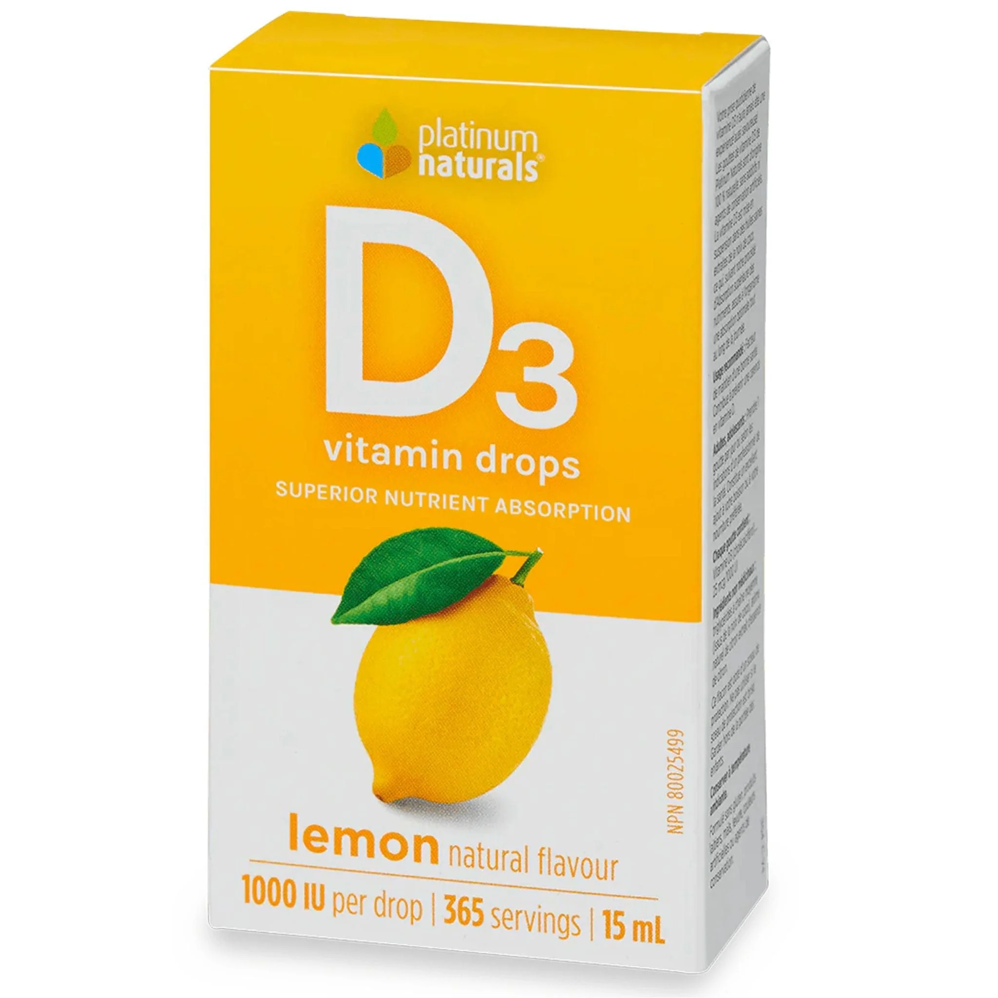 Platinum Vitamin D3 Drops 1000IU, 15ml (365 Drops) - Image 2