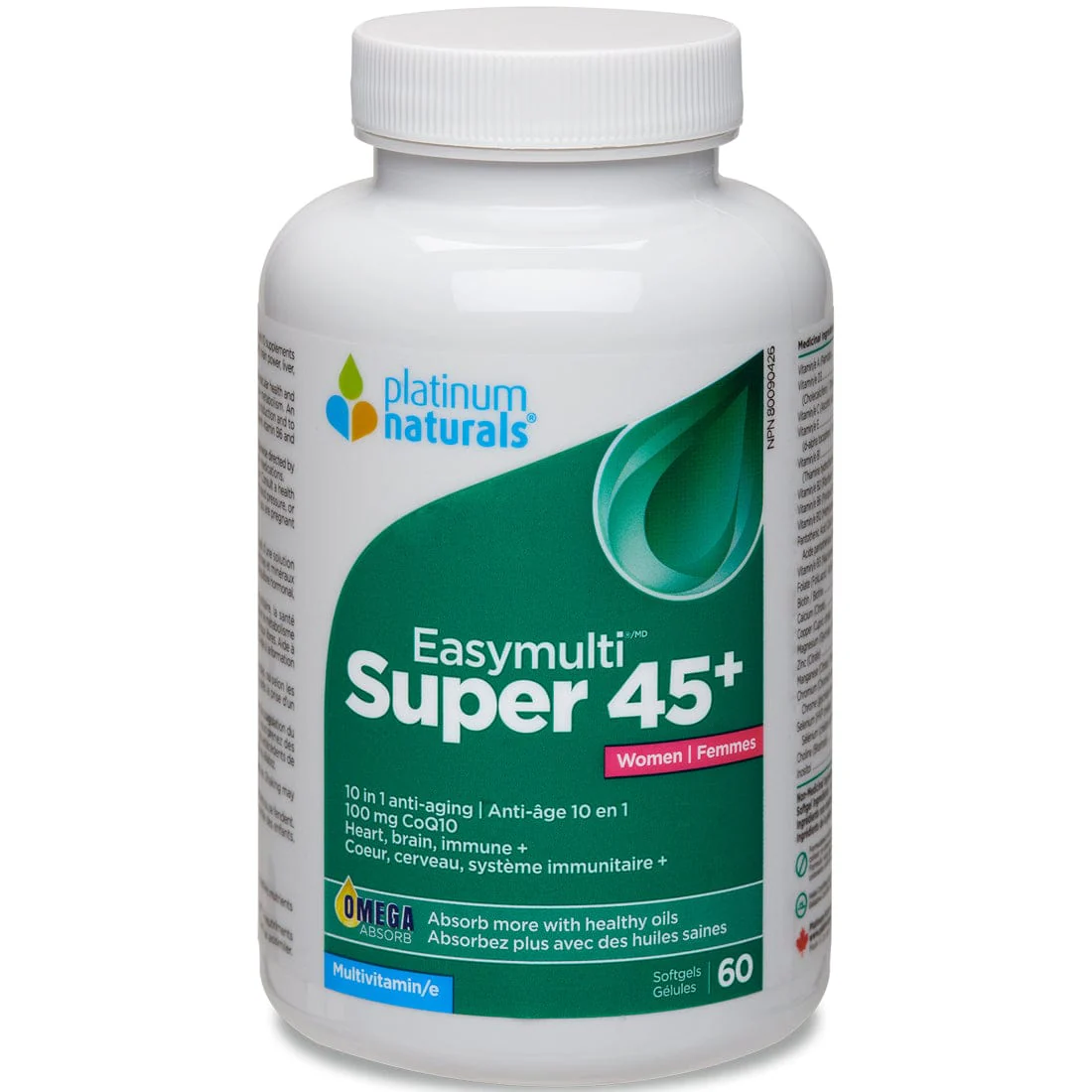 Platinum Naturals Multivitamin Super EasyMulti 45+ for Women (Updated Formula!)