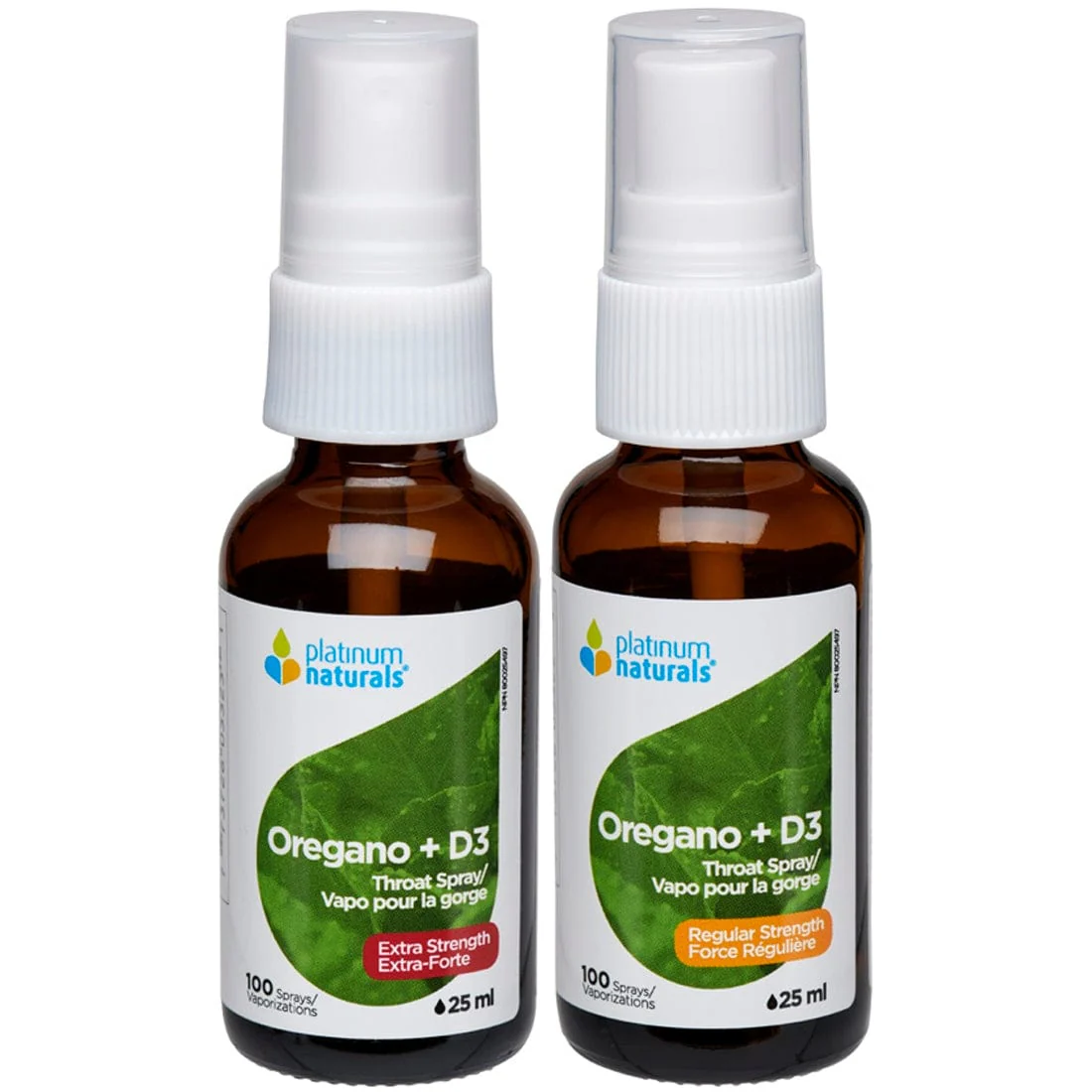 Platinum Oregano + D3 Throat Spray (Two Strengths), 25ml