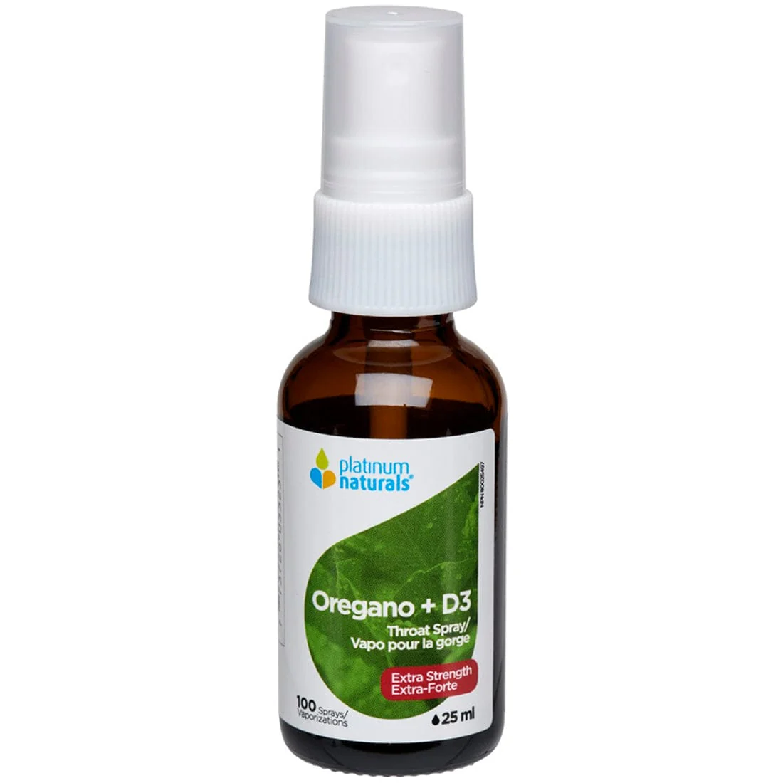 Platinum Oregano + D3 Throat Spray (Two Strengths), 25ml - Image 2