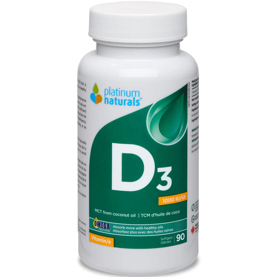 Platinum Naturals Vitamin D3 1000IU - Image 2