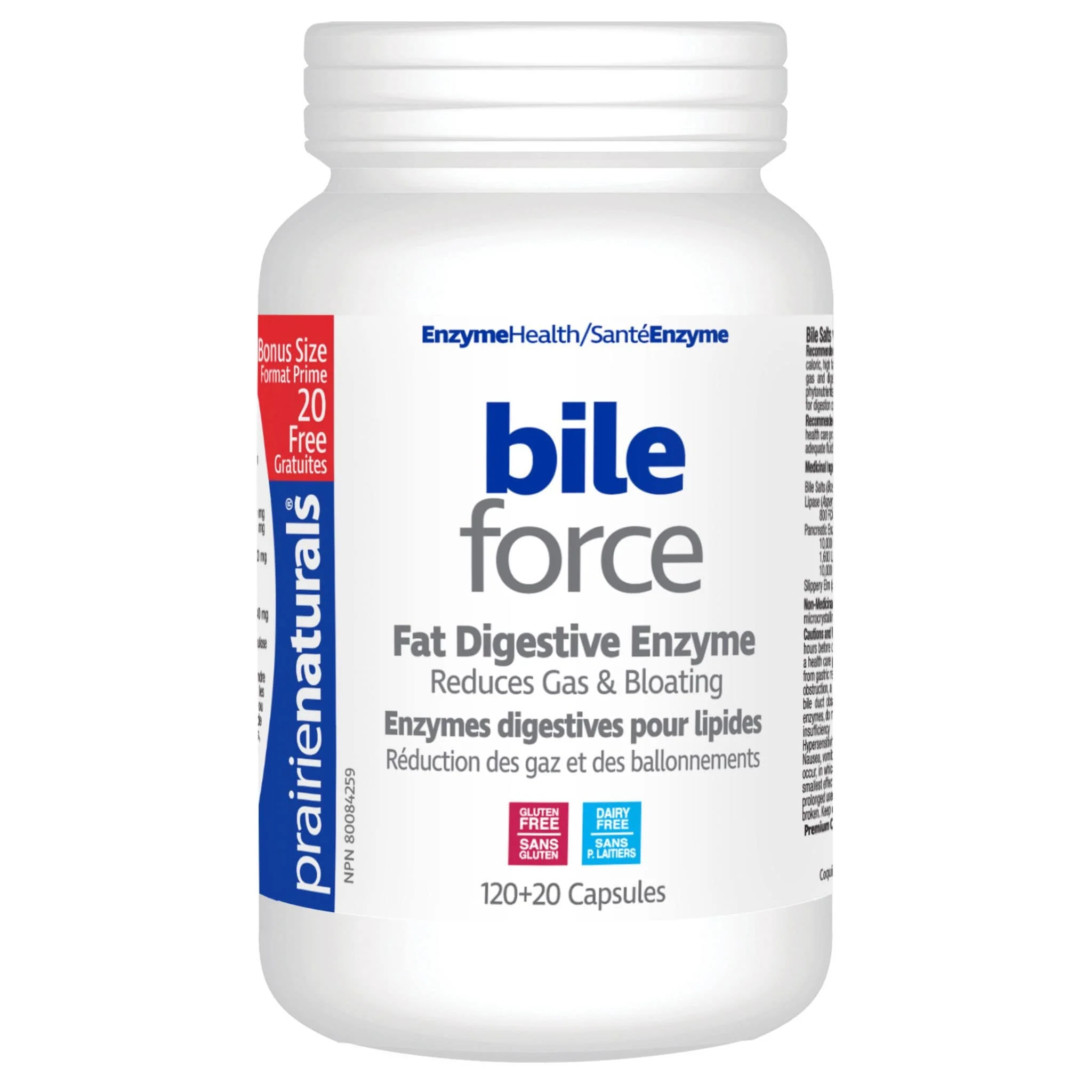Prairie Naturals Bile-Force, Bile Salt with Lipase (Fat Digesting Enzyme) - Image 3