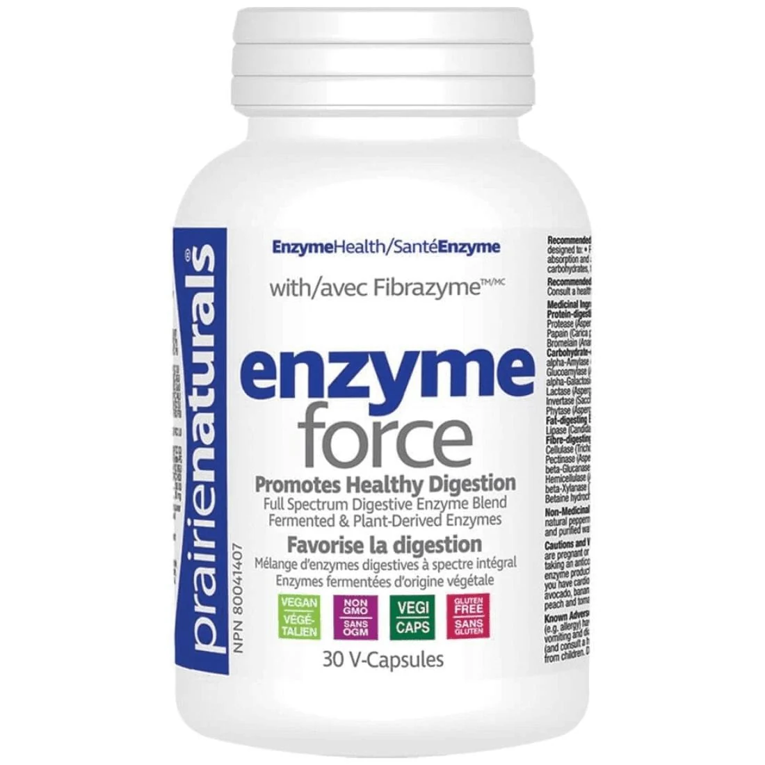 Prairie Naturals Enzyme-Force with Fibrazyme (Fermented and Plant Derived Enzymes) - Image 2