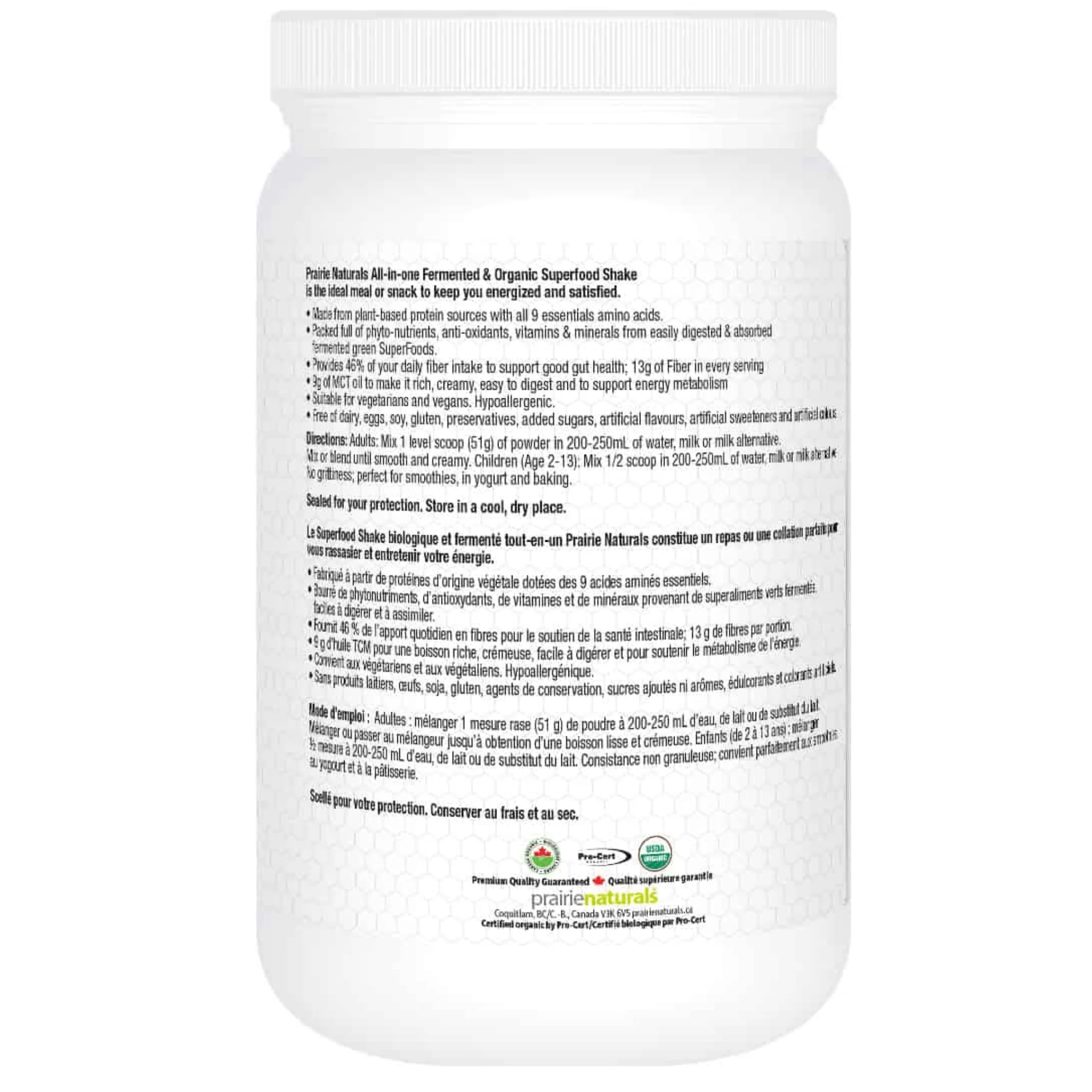 Prairie Naturals Fermented Super Food Shake, 512g, CLEARANCE 75% OFF EXPIRES Oct 2025 - Image 2