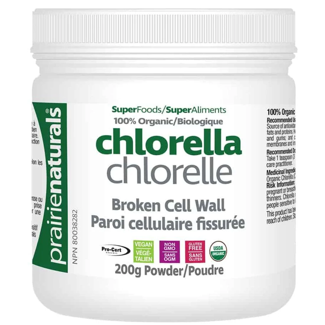 Prairie Naturals Organic Chlorella Powder, Broken Cell Wall, Non-GMO - Image 3