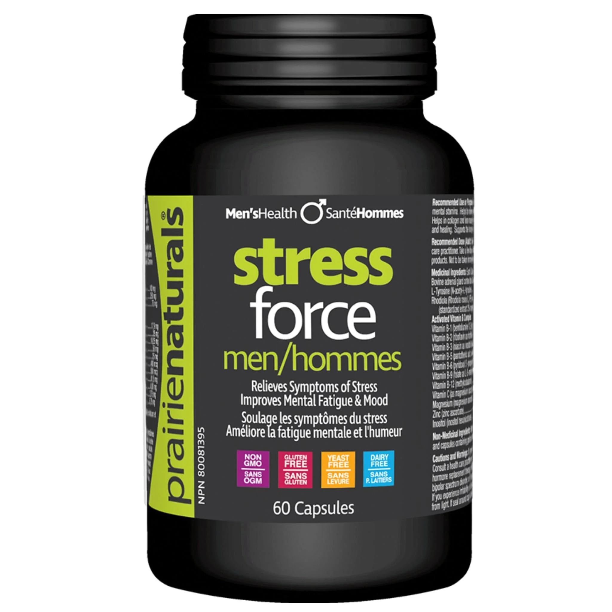Prairie Naturals Stress Force, Improves Mental Fatigue and Mood, 60 Capsules