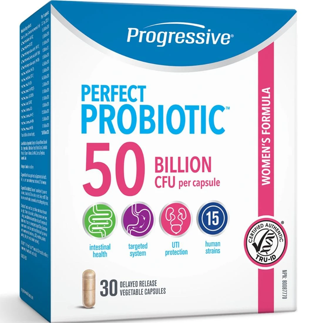Progressive Perfect Probiotic Women's Support 50 Billion CFU Delayed Release (refrigerated) - Image 3