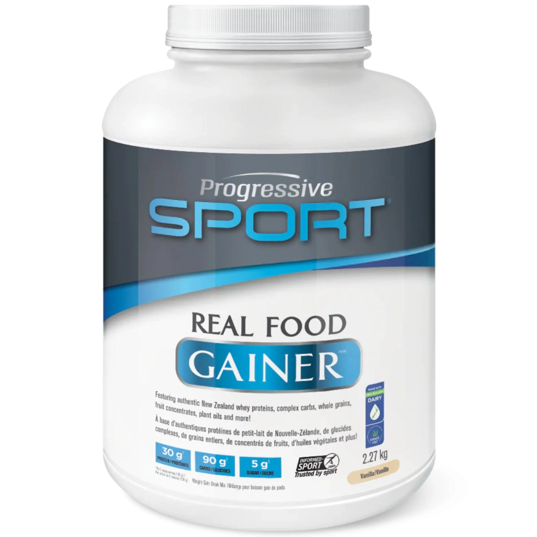 Progressive Real Food Gainer, 100% Natural Weight Gainer with New Zealand Whey, 5lb