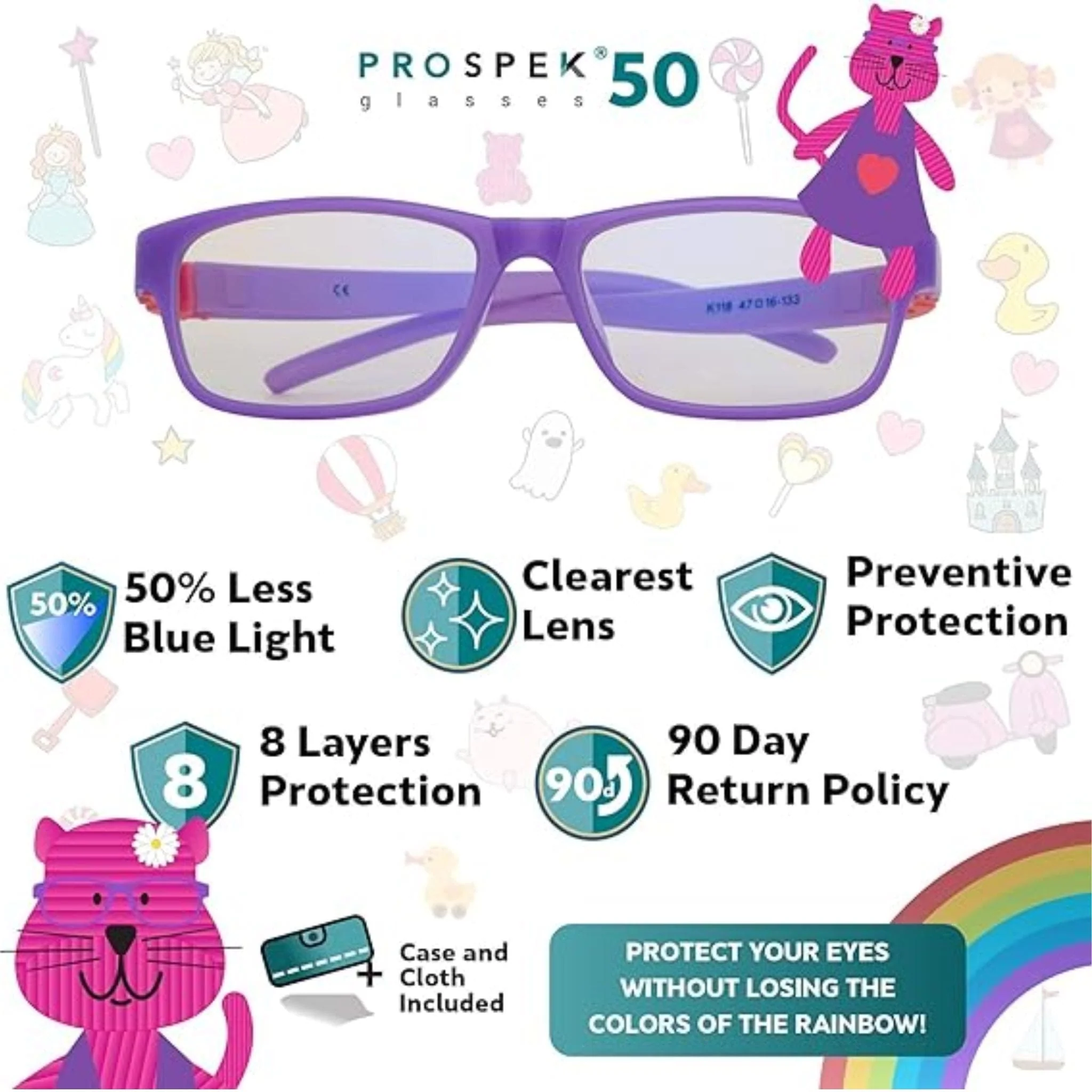 Prospek KIDS Anti-Blue Light Glasses Movie Star, Clearance 50% Off, Final Sale - Image 4