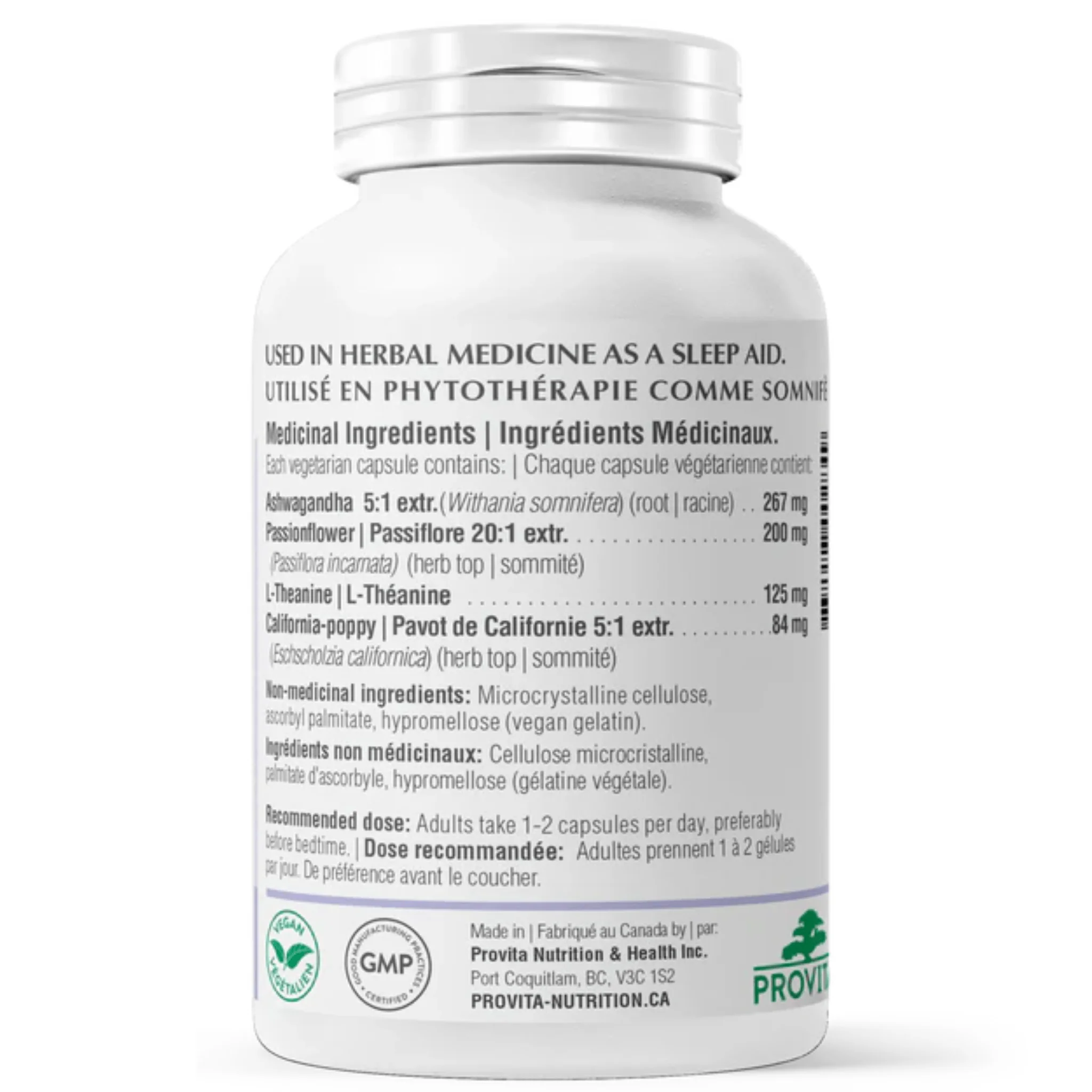 Provita Dream-On with Ashwagandha, Natural Sleep and Relaxation Support, 60 Vegetable Capsules - Image 2