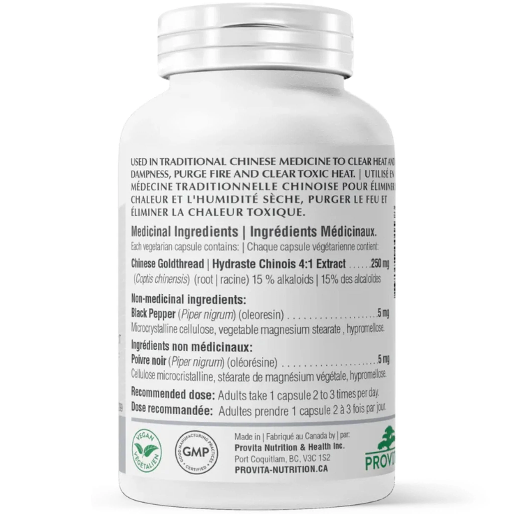 Provita Goldenseal Coptis C1000, 90 Capsules - Image 2