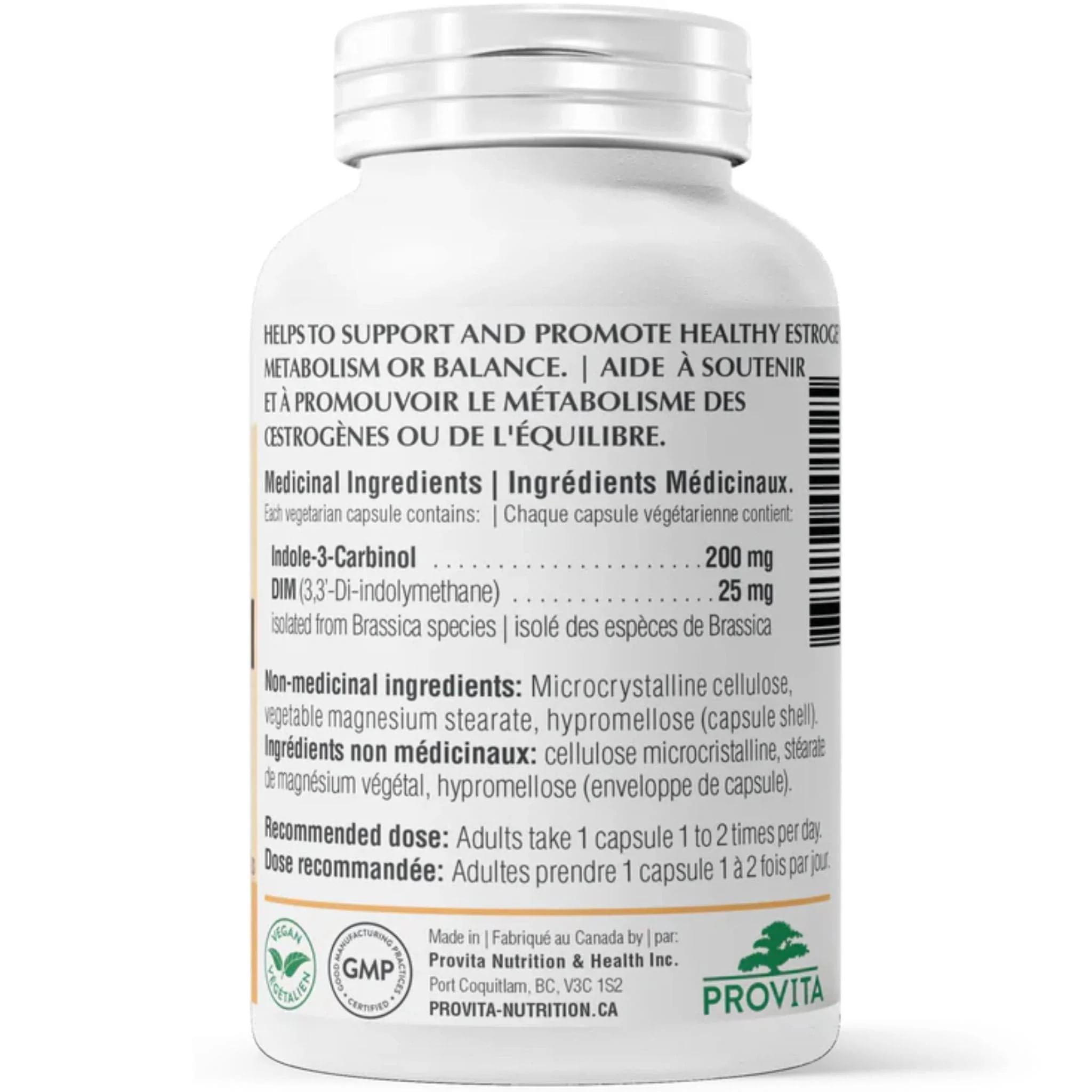 Provita Indole 3 Carbinol, I3C and DIM, Healthy Estrogen Support, 30 Capsules - Image 2