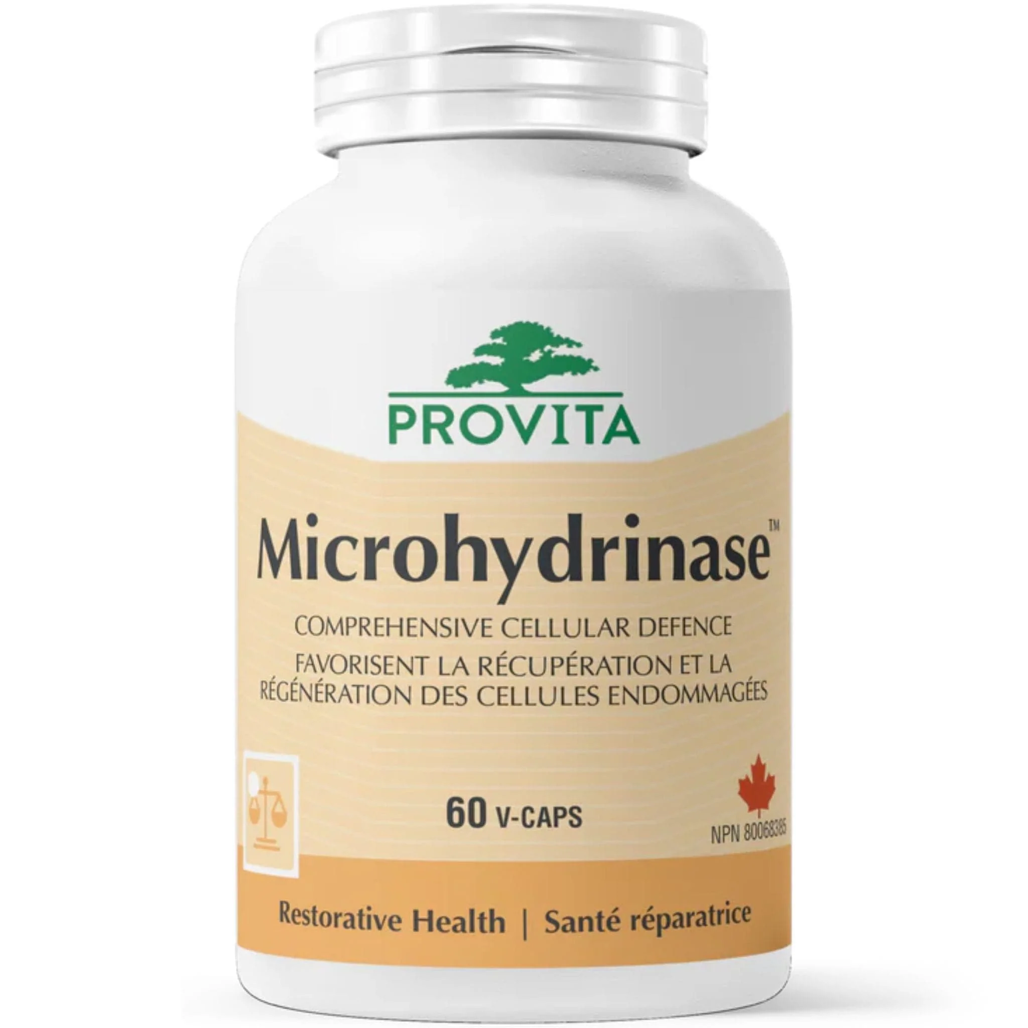 Provita Microhydrinase Pro, Support for Cellular Protection, 60 Vegetable Capsules