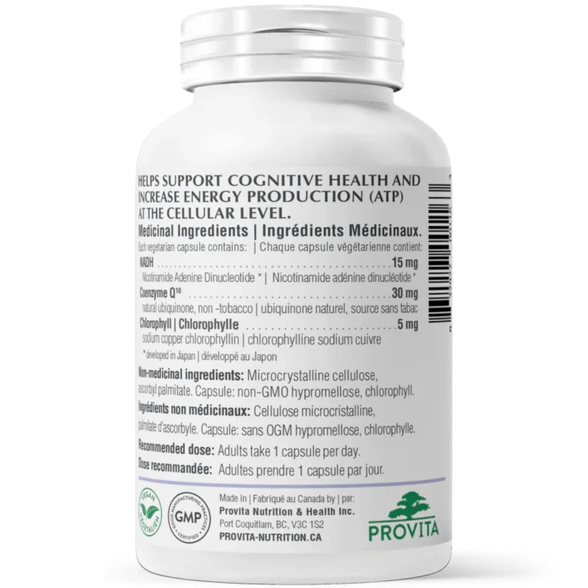 Provita NADH+ 15mg, Brain Energy and Clarity, 30 Capsules - Image 3