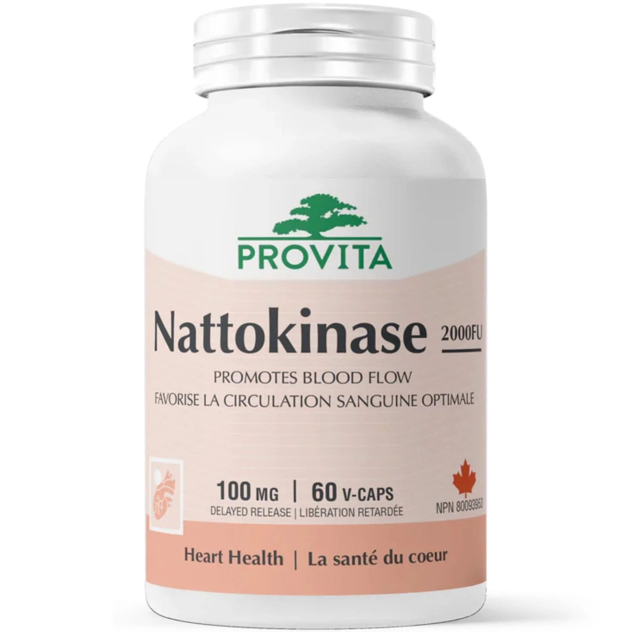 Provita Nattokinase 2000F Delayed Release Vegetable Capsules, 60-120 Capsules