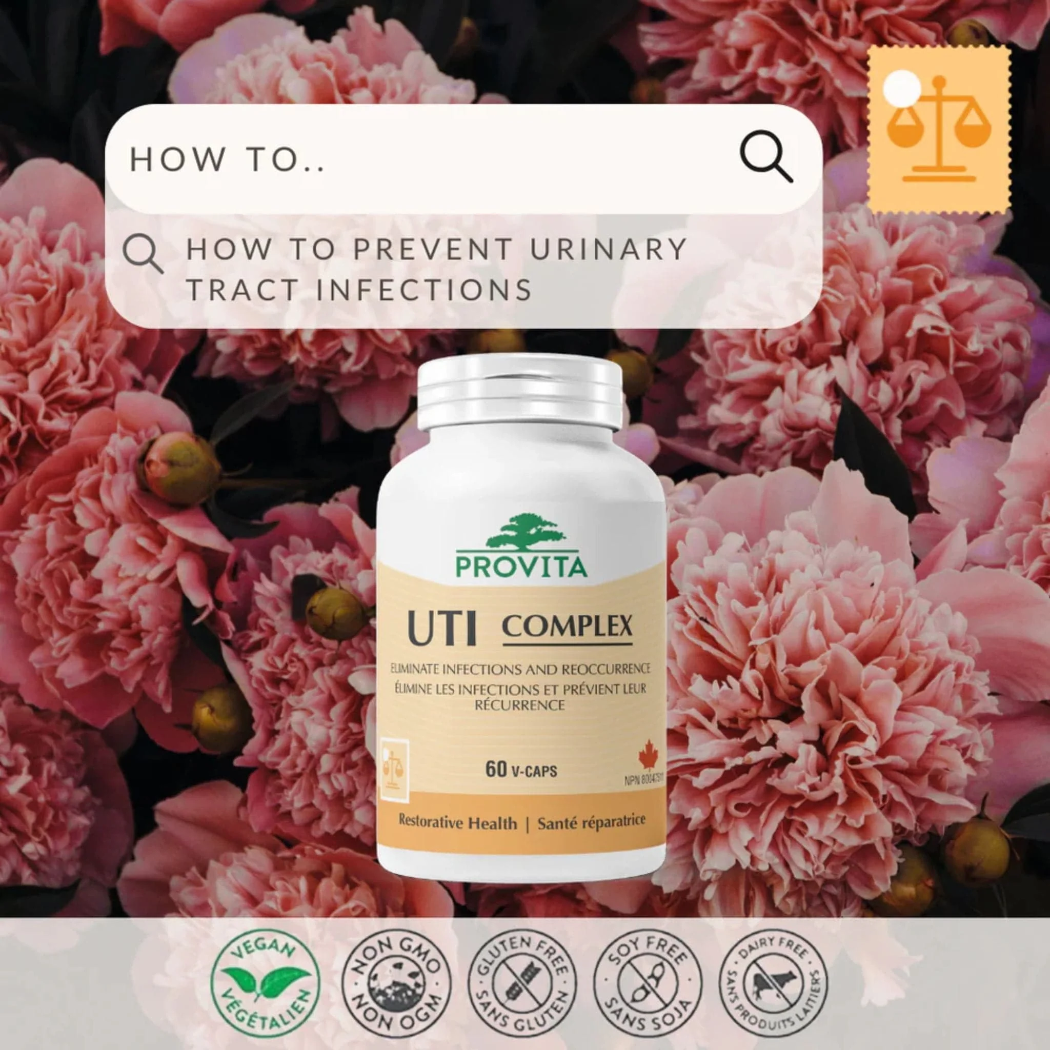 Provita UTI Pro, Cranberry Extract ad D-Dannose, 60 Capsules - Image 5