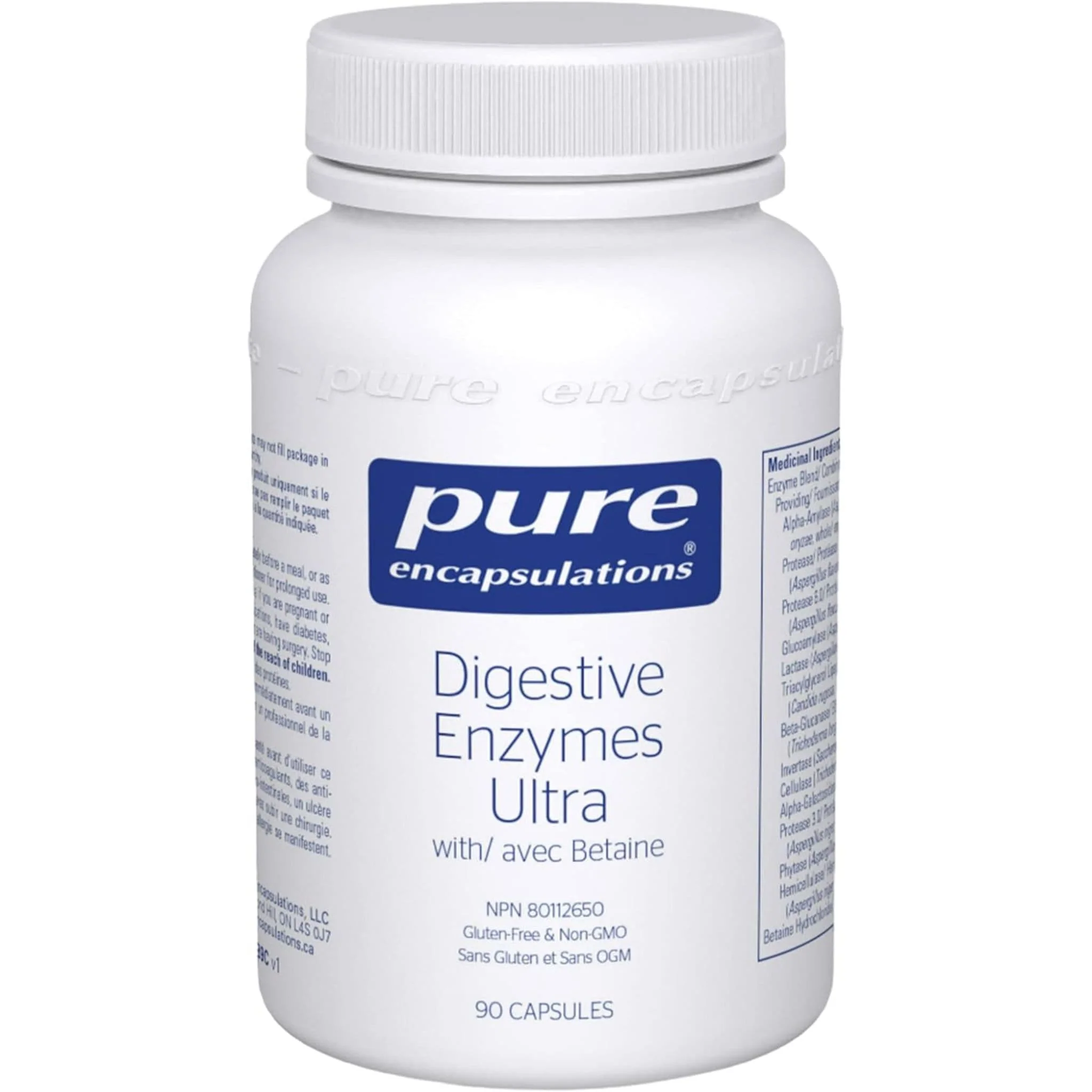 Pure Encapsulations Digestive Enzymes Ultra with Betaine HCL 250mg, 90 Capsules - Image 2