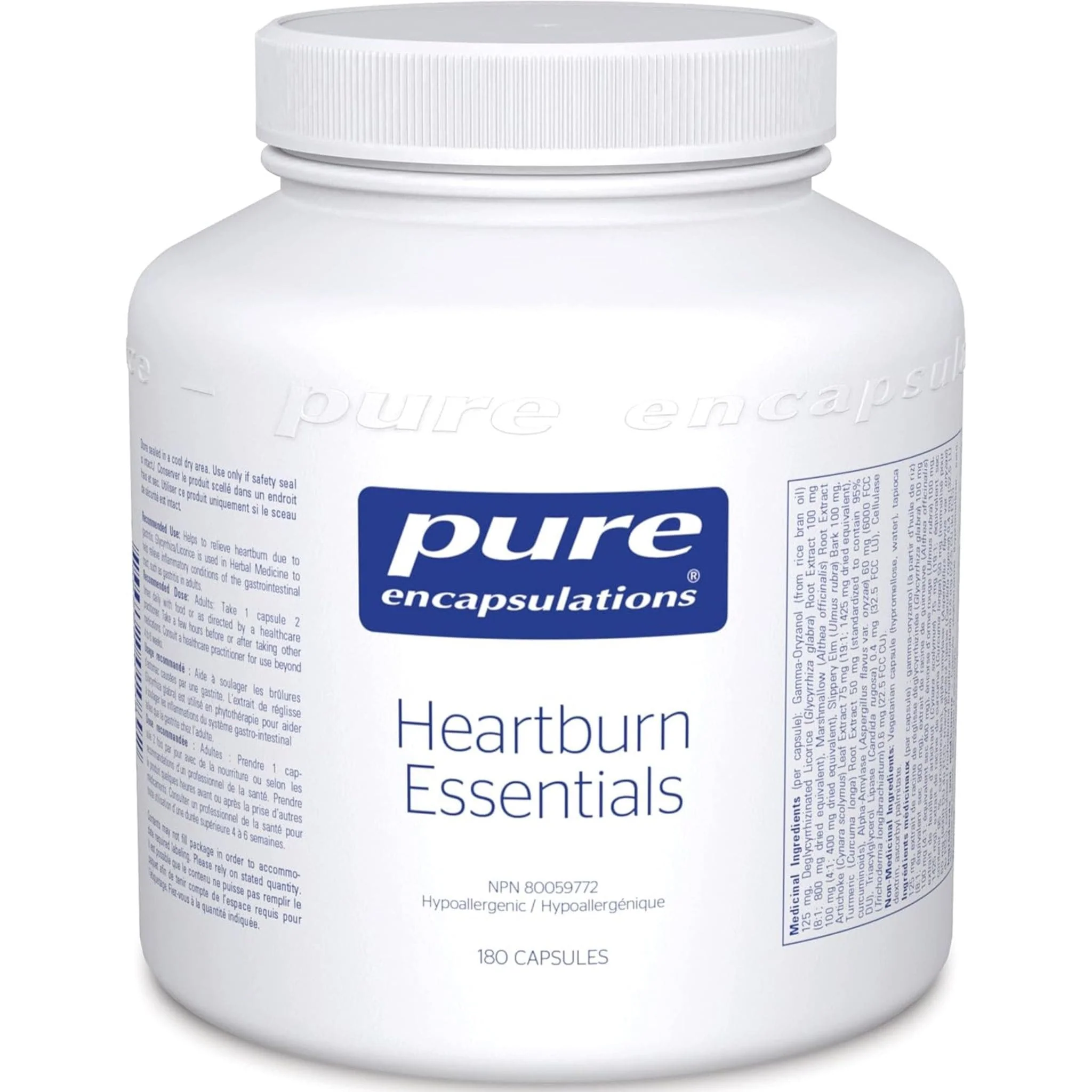 Pure Encapsulations Heartburn Essentials, Supports Digestion and Gastric Health, Soothes Heartburn, 180 Capsules