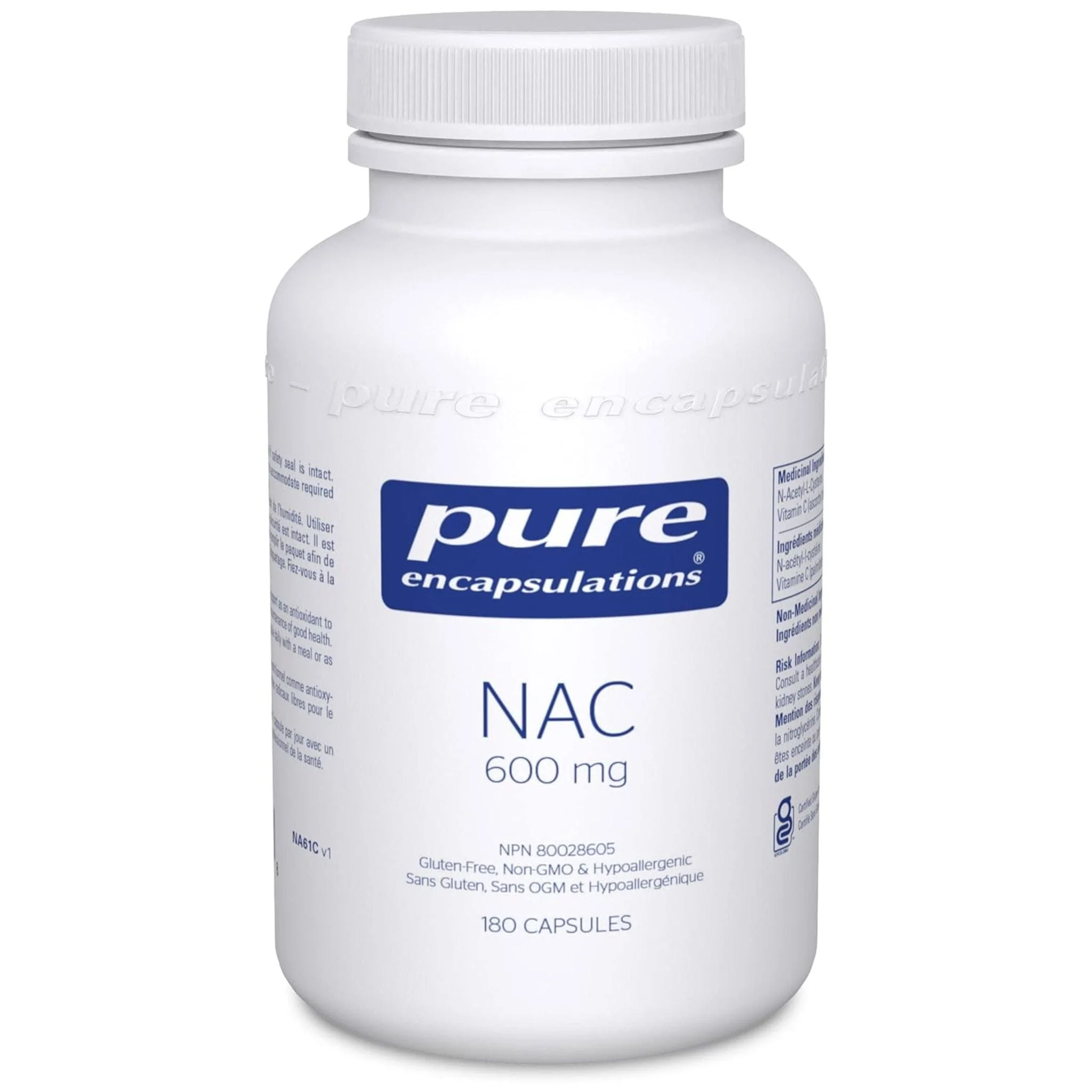 Pure Encapsulations NAC (n-acetyl-l-cysteine) 600mg - Image 2