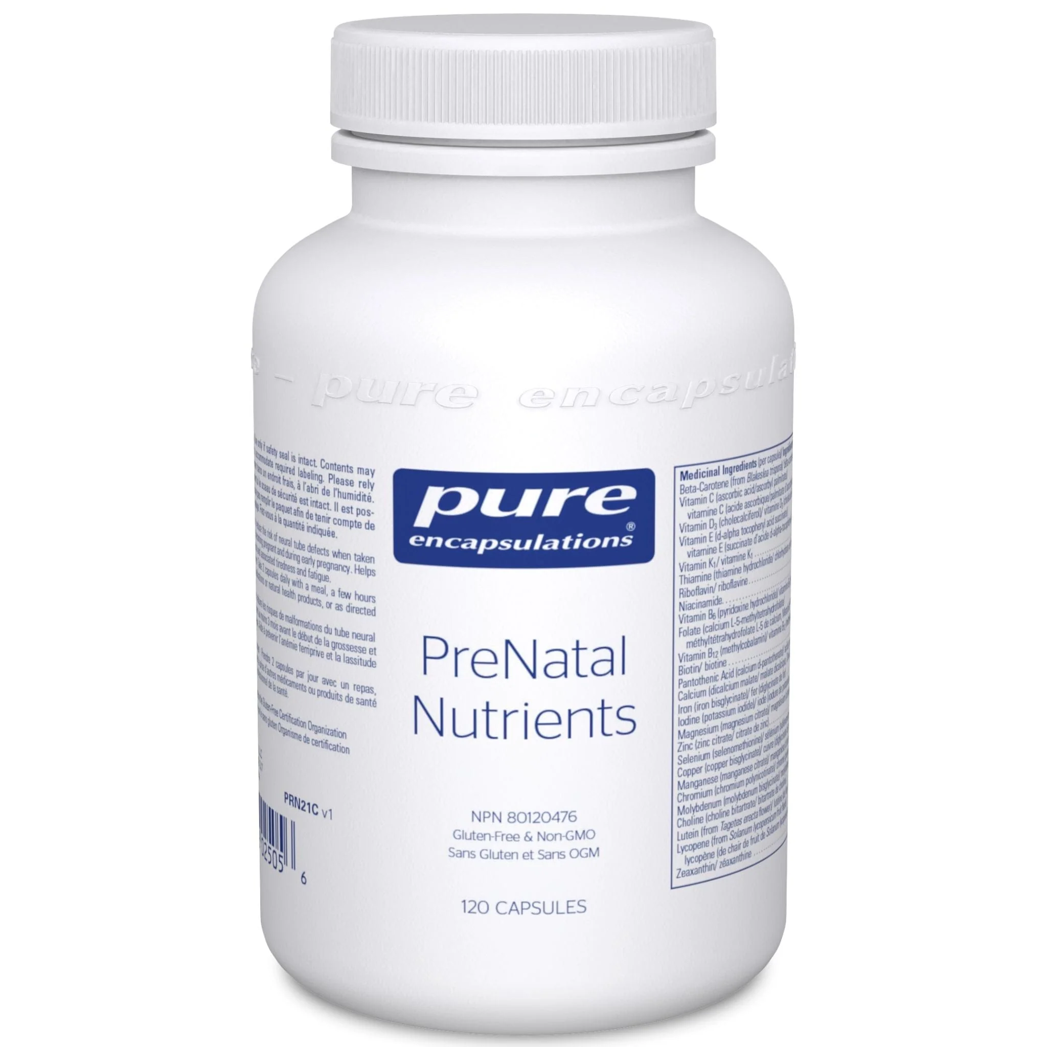 Pure Encapsulations PreNatal Nutrients, 120 Capsules