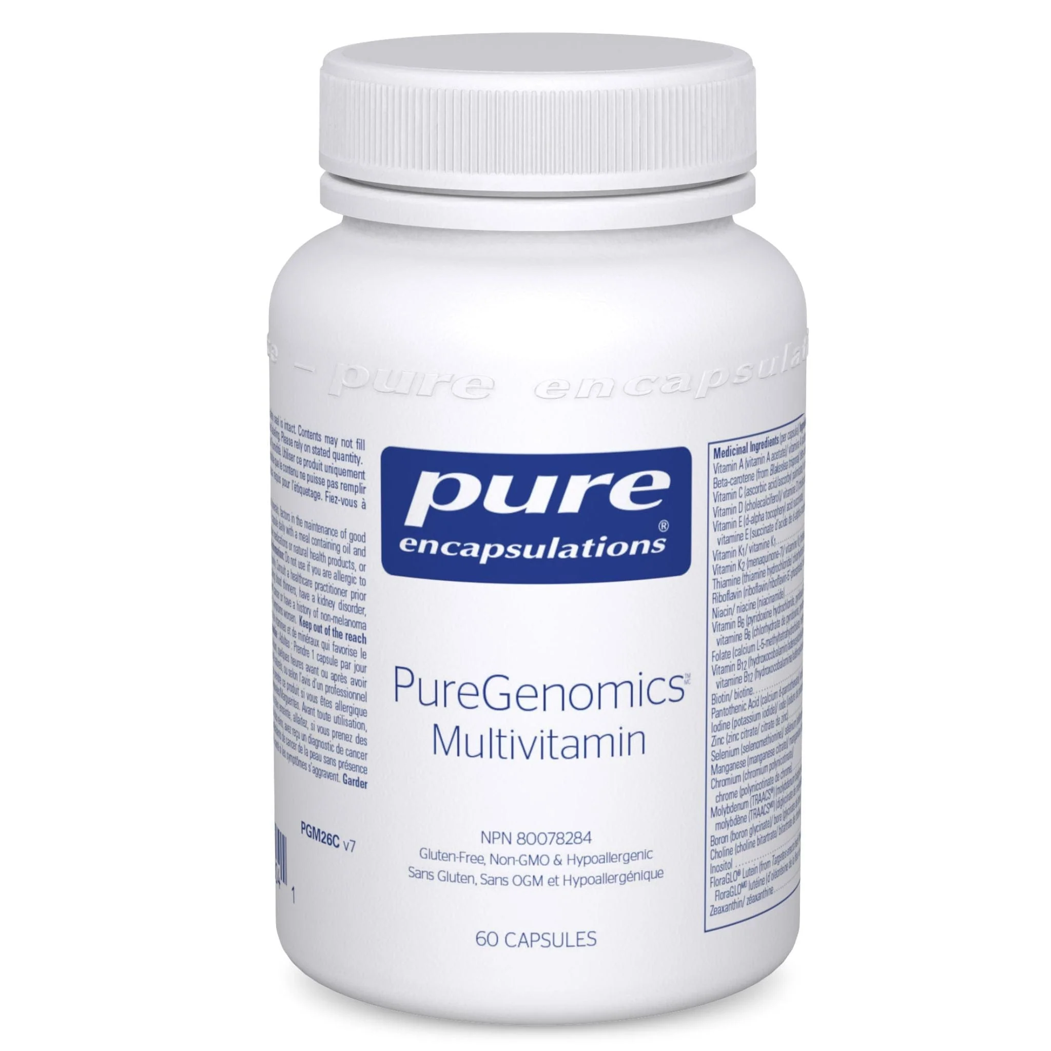 Pure Encapsulations Puregenomics Multivitamin, 60 Capsules