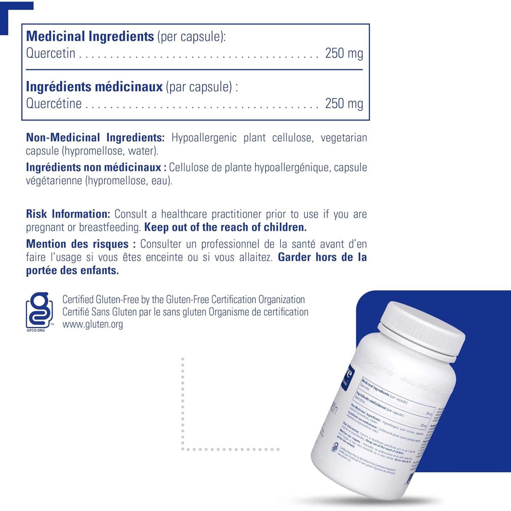 Pure Encapsulations Quercetin, Antioxidant Support for Capillaries and Blood Vessel Health, 120 Capsules - Image 4