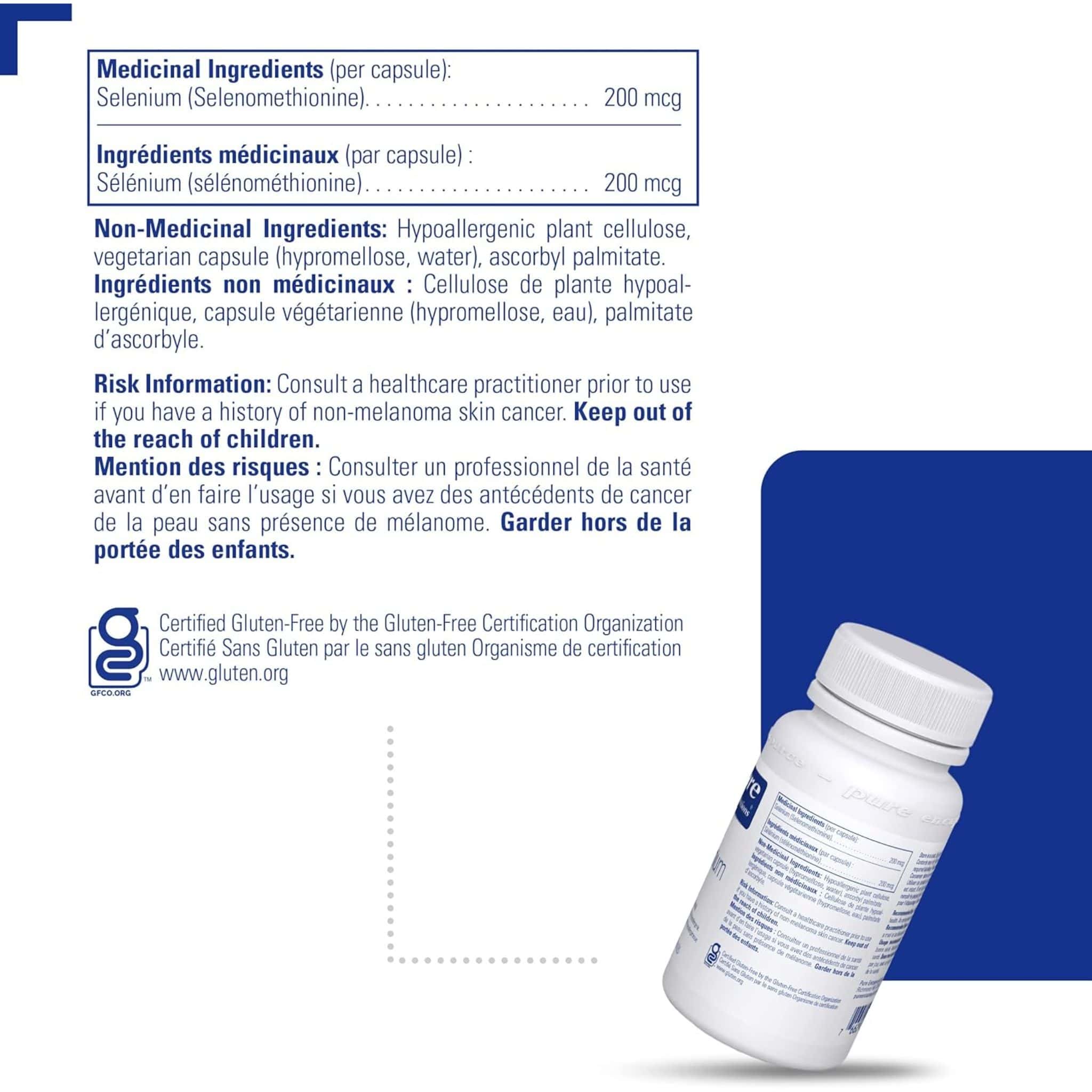 Pure Encapsulations Selenium 200mcg, Antioxidant Support for Immune and Thyroid Health, 60 Vegetable Capsules - Image 4