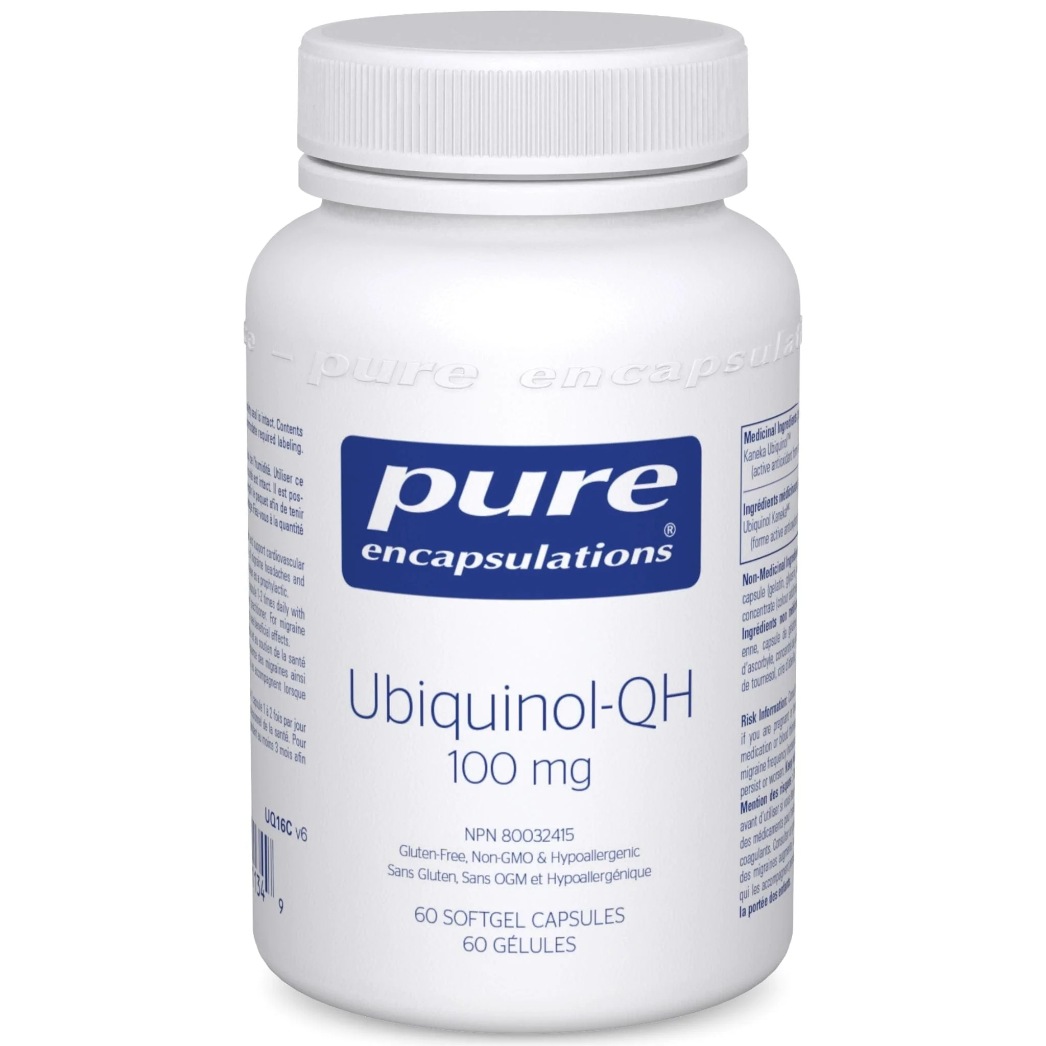 Pure Encapsulations Ubiquinol QH 100mg, 60 Softgels
