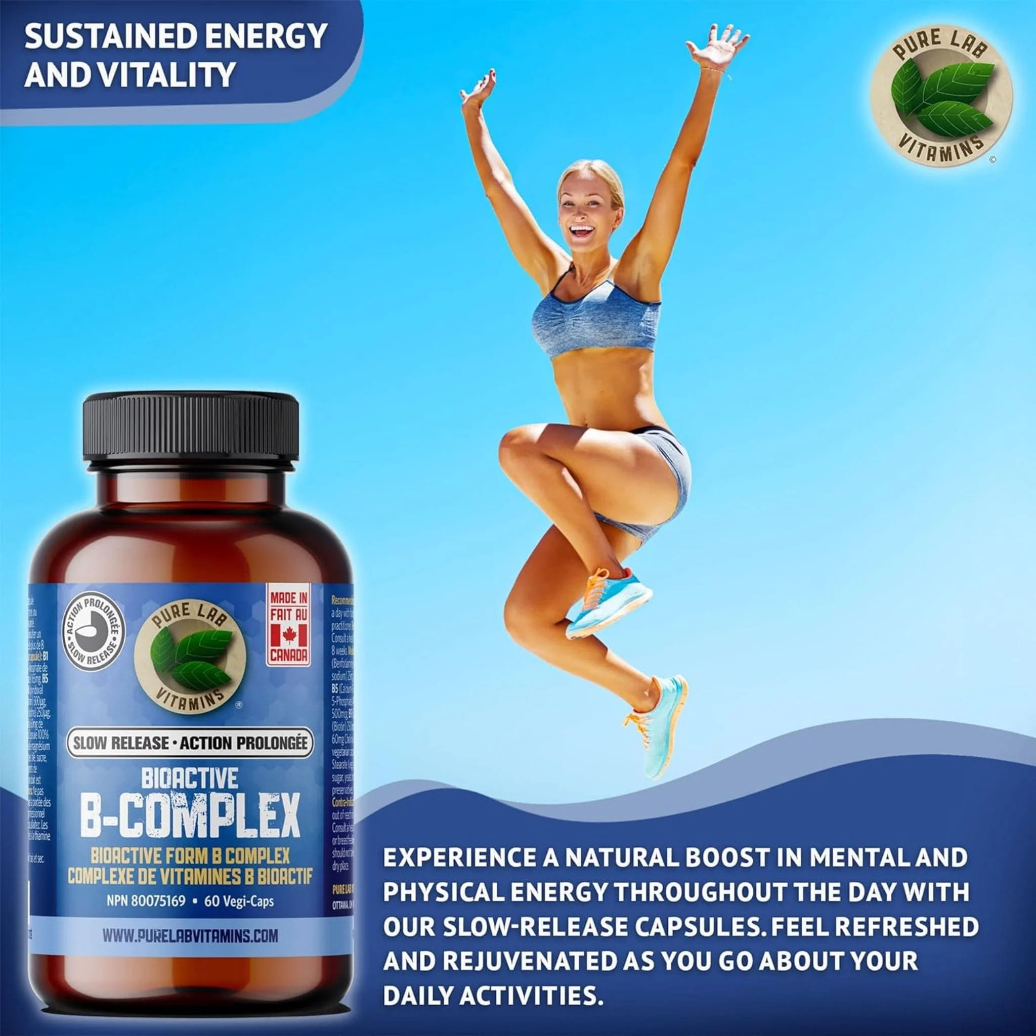 Pure Lab Vitamins Bioactive B Complex Slow Release - Image 6