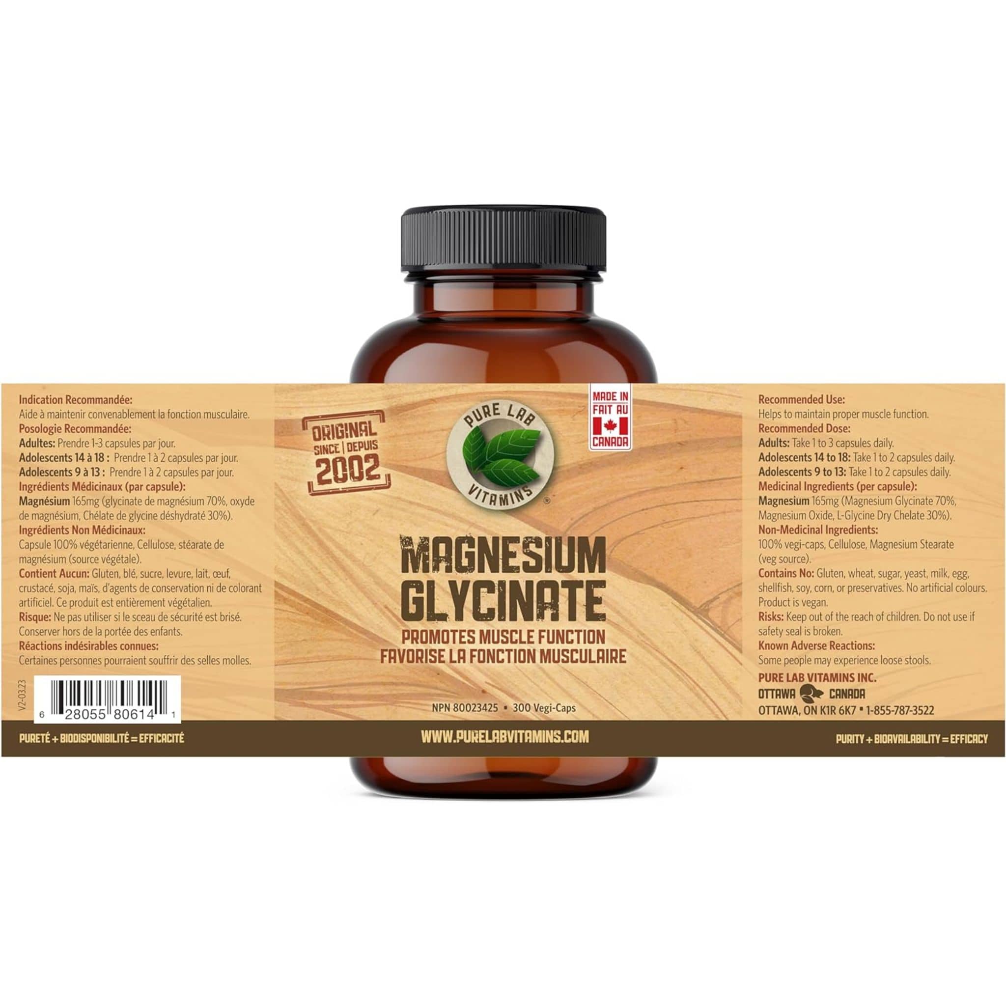 Pure Lab Vitamins Magnesium Glycinate 165mg Capsules - Image 12