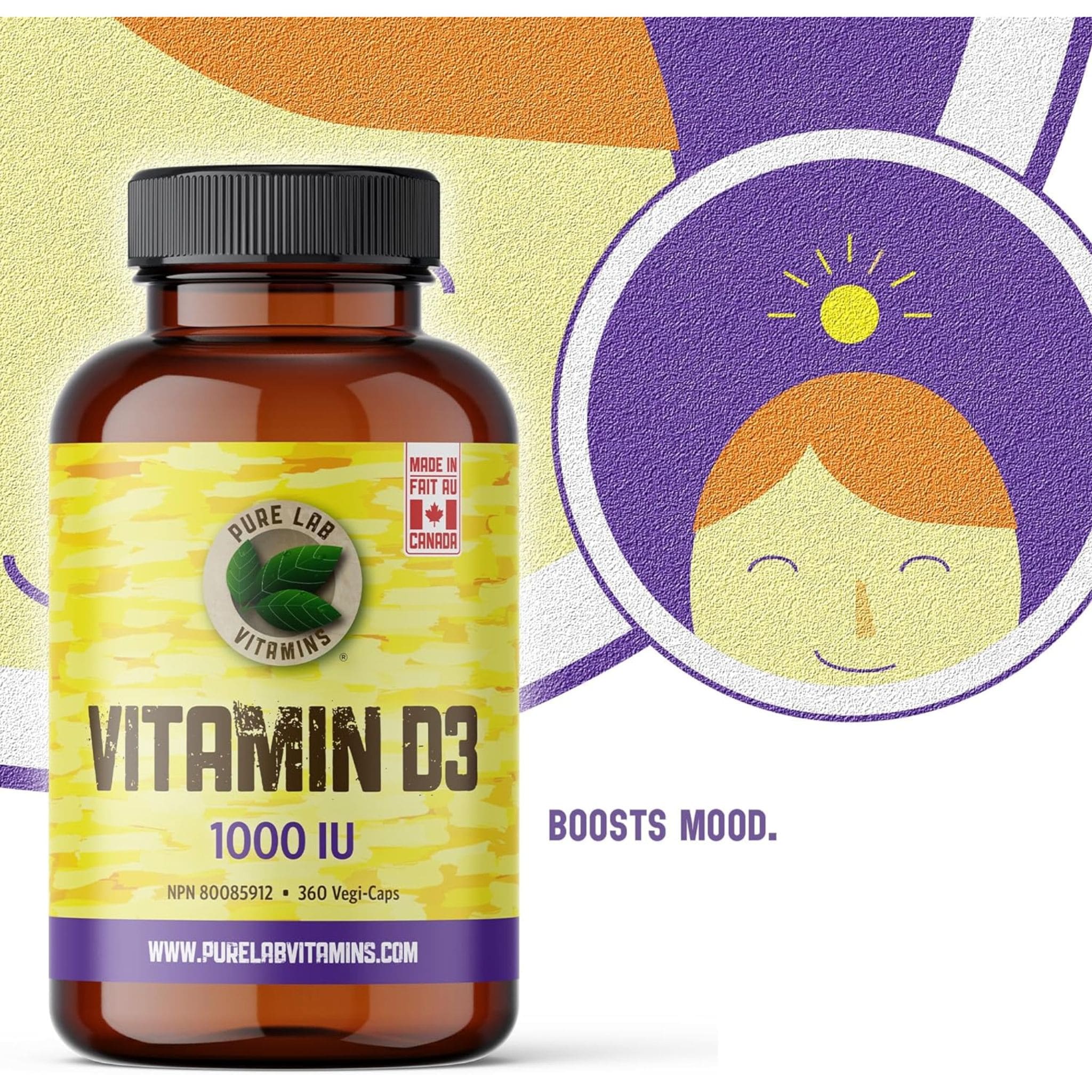 Pure Lab Vitamins Vitamin D3 1000IU, 360 Capsules - Image 8