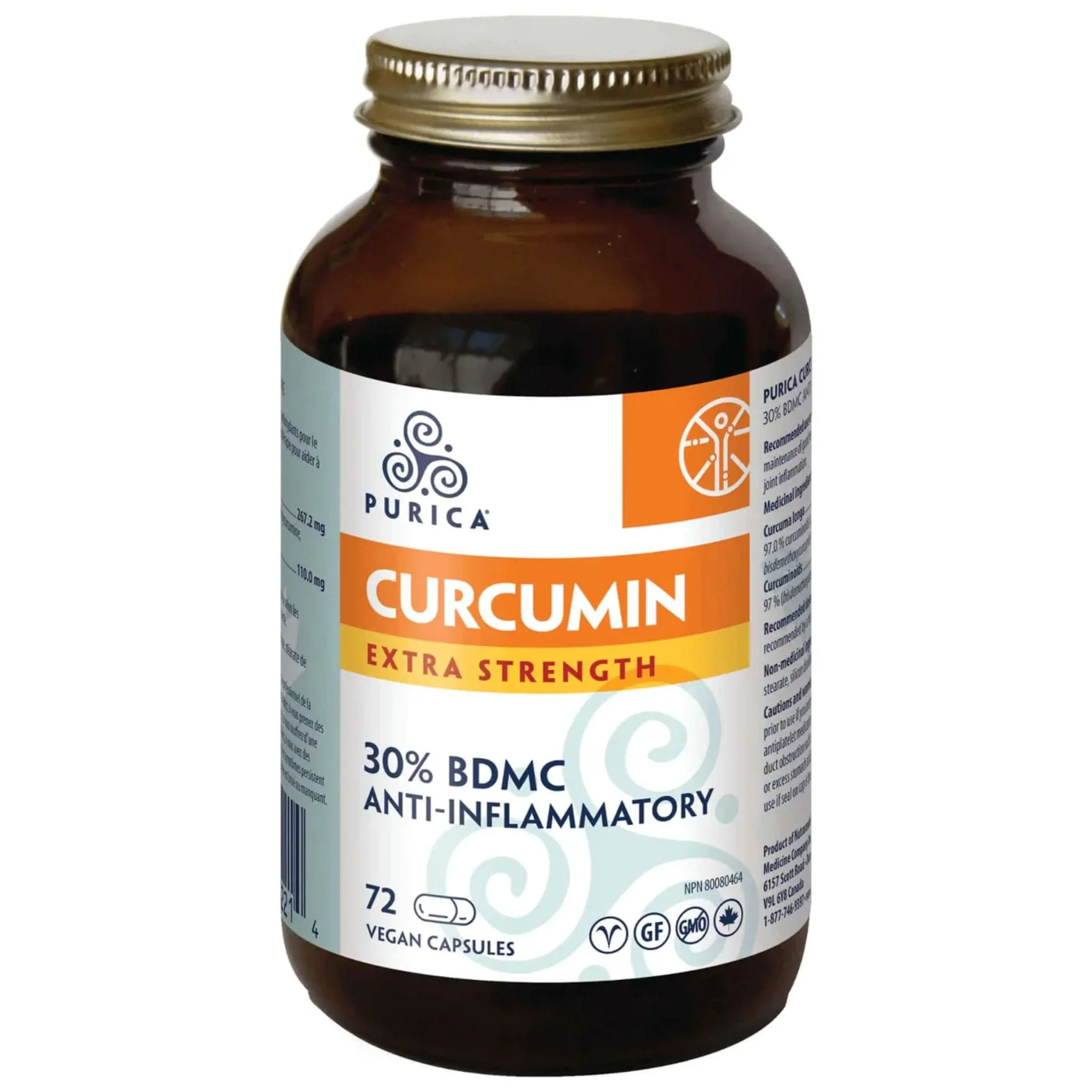 Purica Curcumin BDM30 Extra Strength 30X Potency of Regular Curcumin Extract, 30% BDMC - Image 2