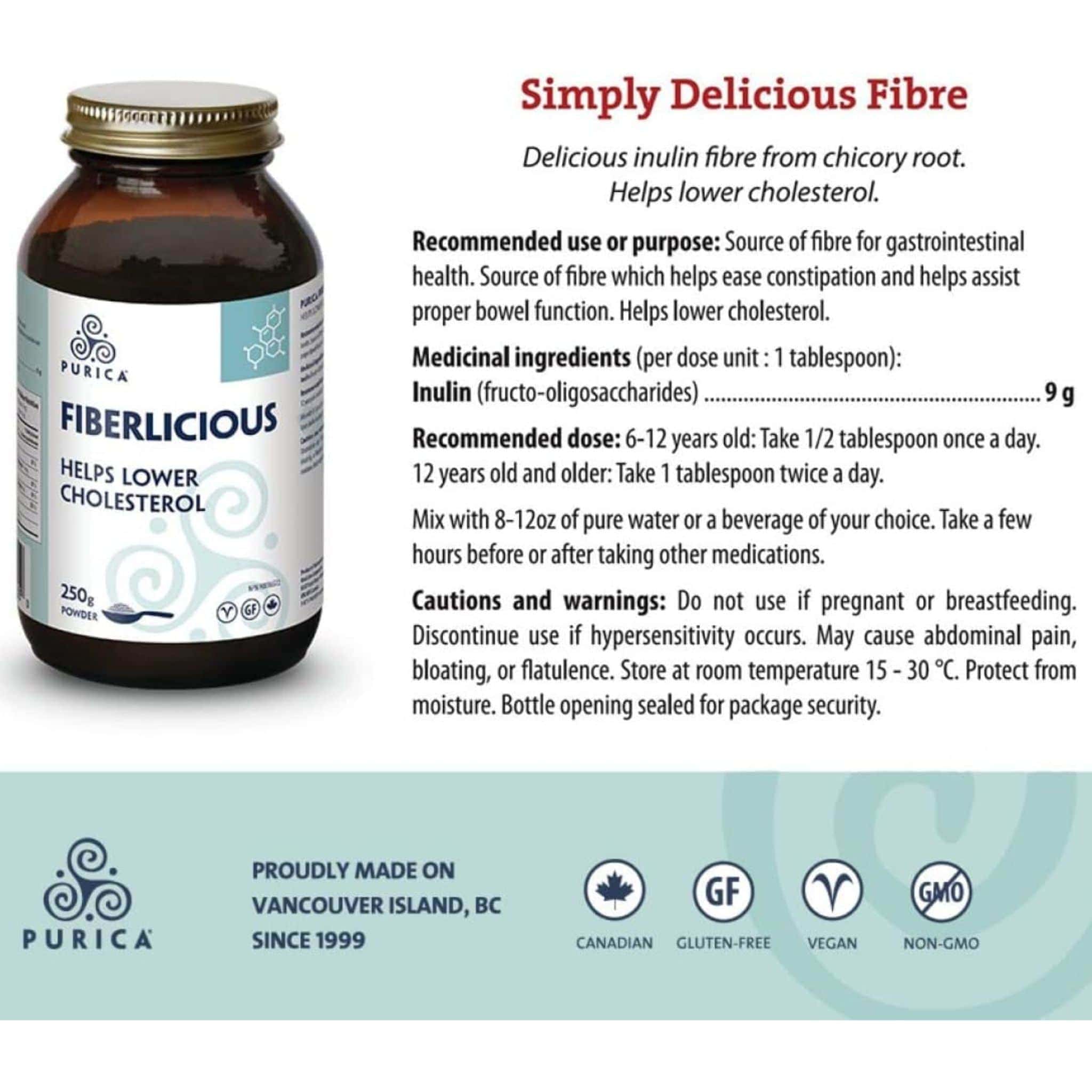 Purica Fiberlicious Powder, 100% Pure Chicory Root Extract Powder - Image 4