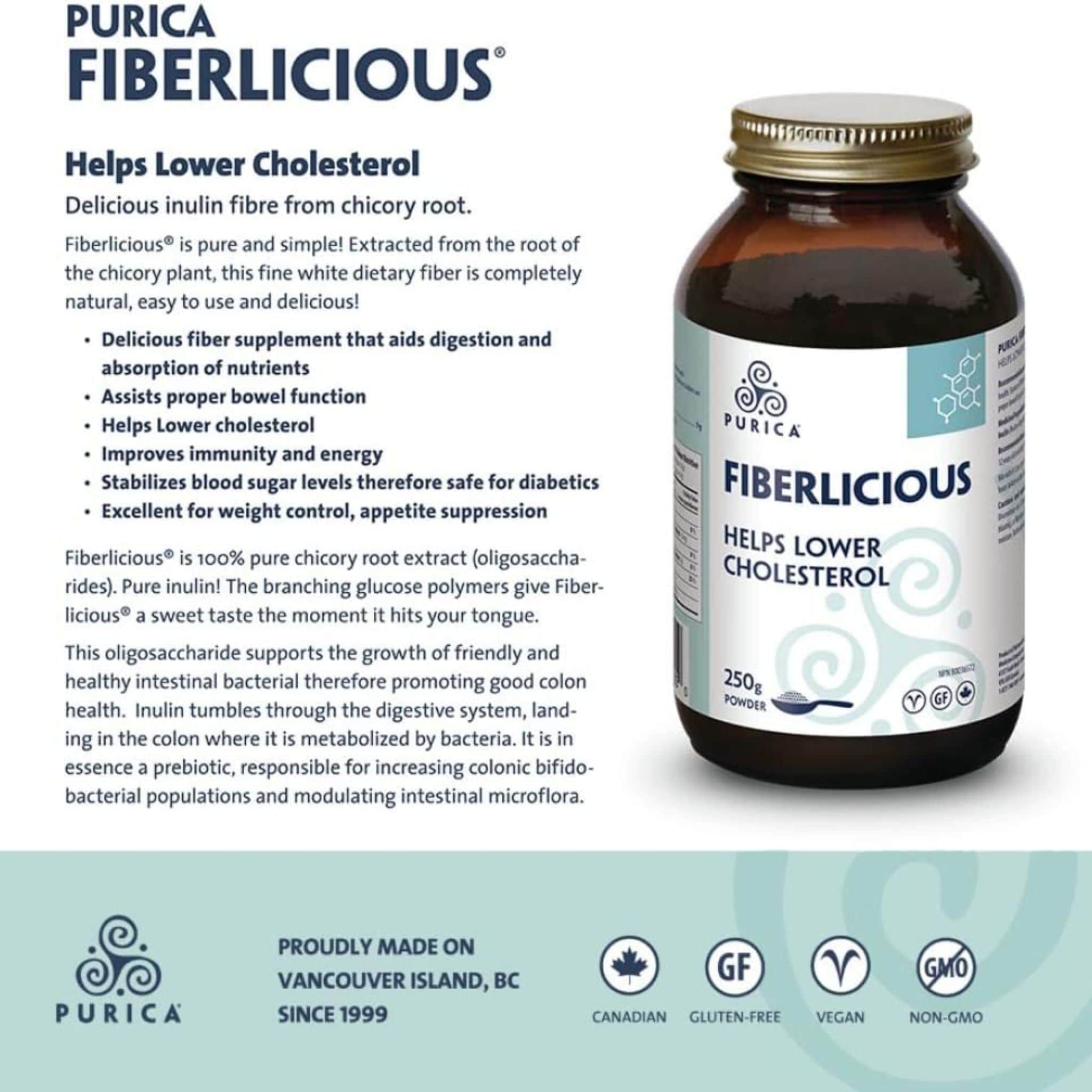 Purica Fiberlicious Powder, 100% Pure Chicory Root Extract Powder - Image 5