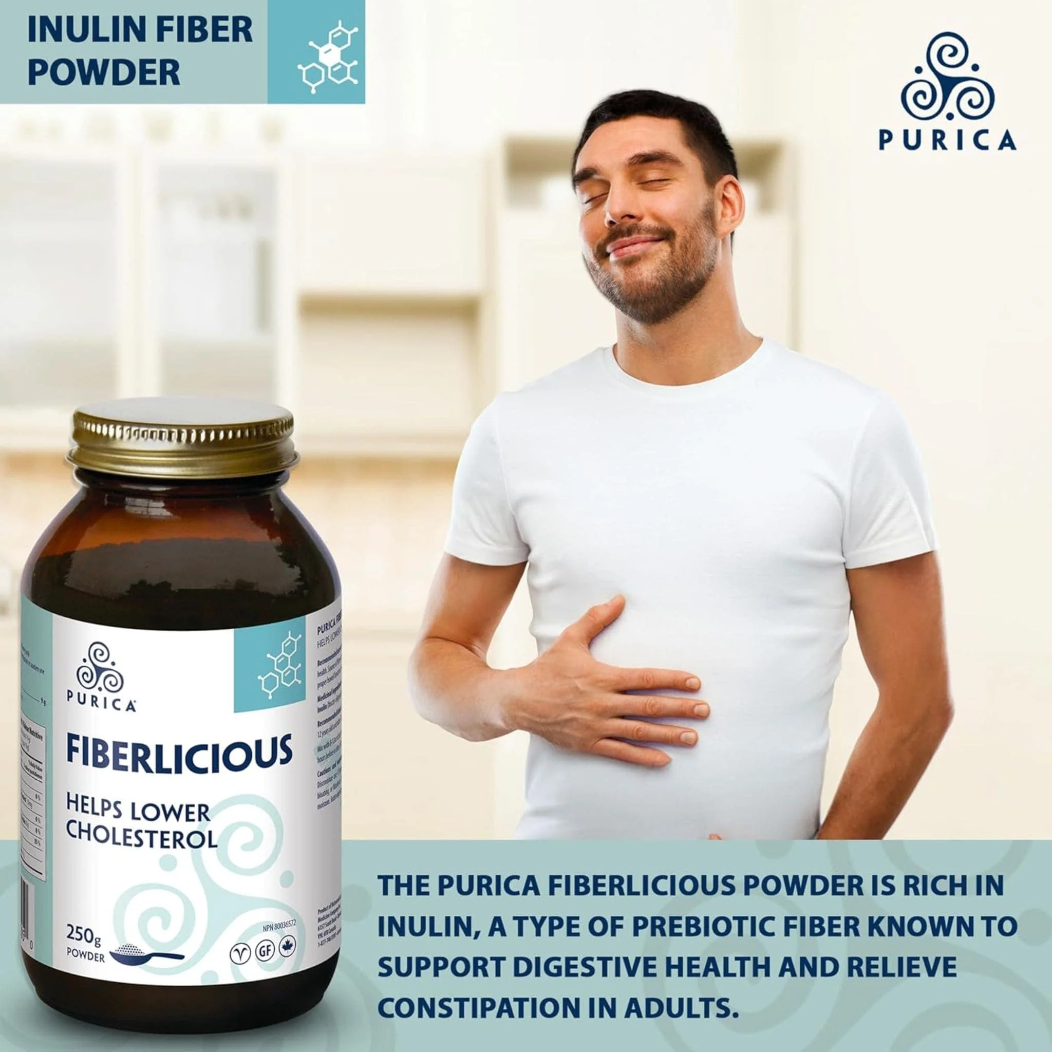 Purica Fiberlicious Powder, 100% Pure Chicory Root Extract Powder - Image 7