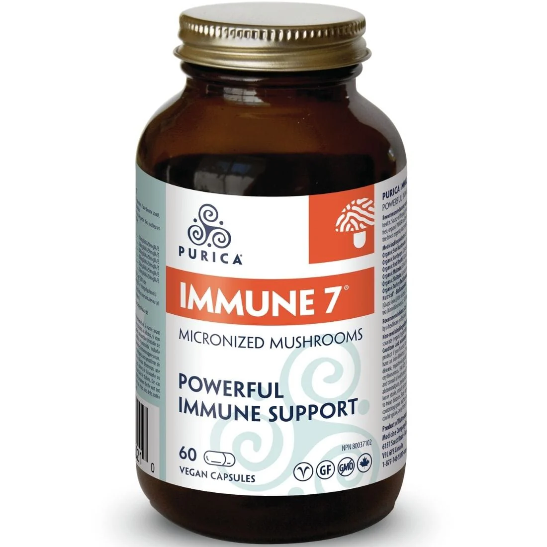 Purica Immune 7, Ultimate Immune Booster With Mushrooms and Antioxidants