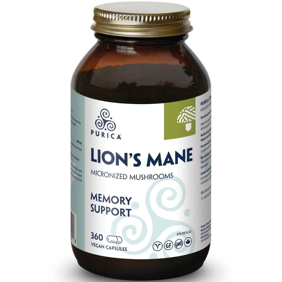 Purica Lion's Mane 400mg Mushroom Capsules - Image 4