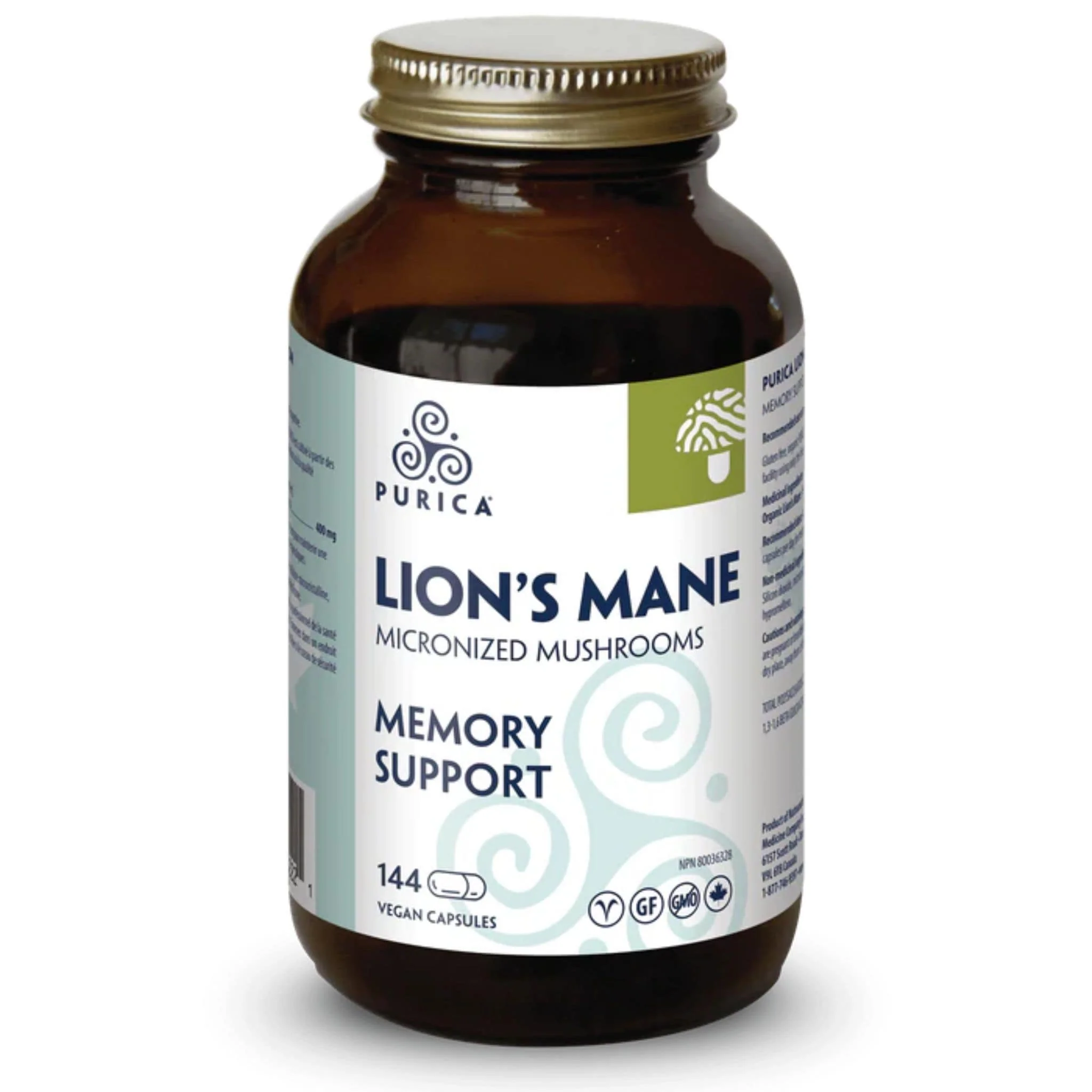 Purica Lion's Mane 400mg Mushroom Capsules - Image 5